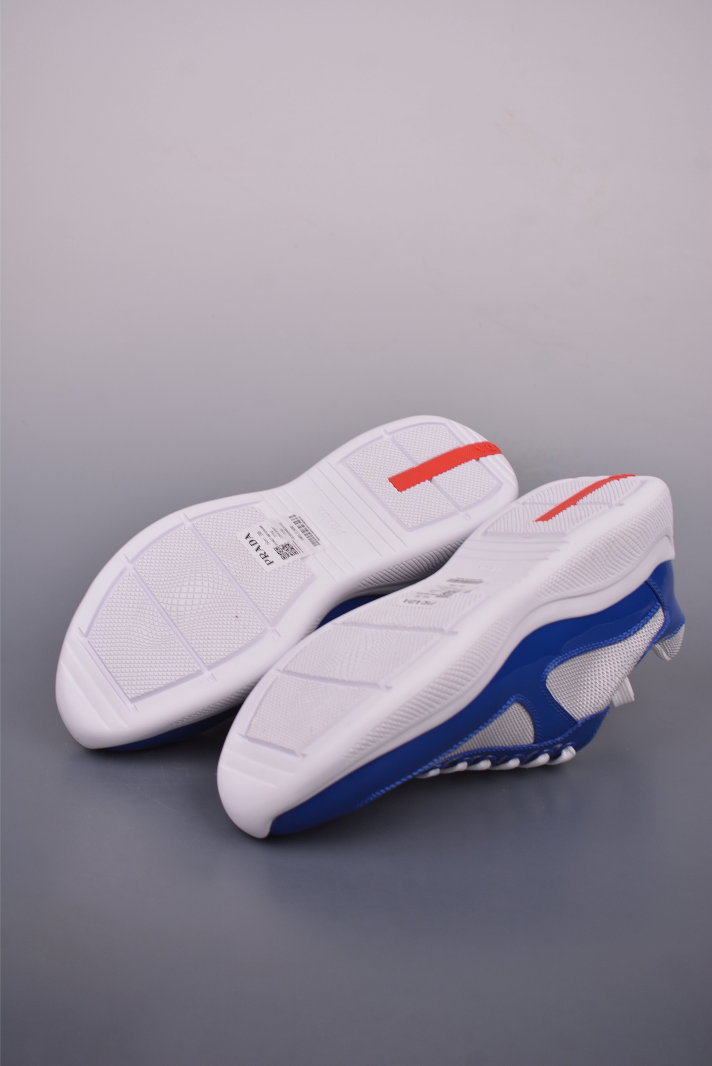 Prada Trainer Sneakers in Blue Leather and Mesh with White Rubber Sole 4 i1750031213365 3243 0 2