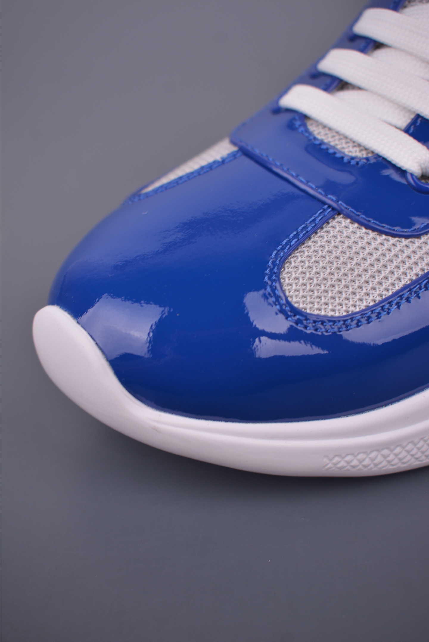 Prada Trainer Sneakers in Blue Leather and Mesh with White Rubber Sole 7 i1750031217959 3834 0 5