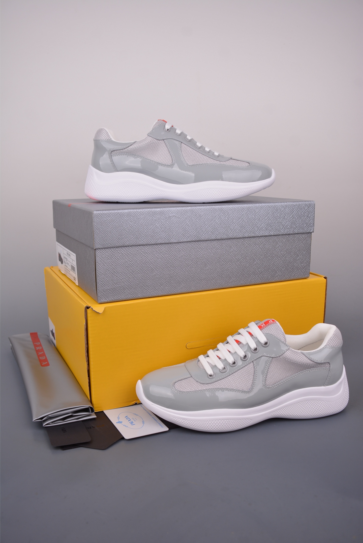 Prada Trainer Sneakers in Gray Italian Leather - Comfortable & Stylish 5 i1750031298778 5512 0 4