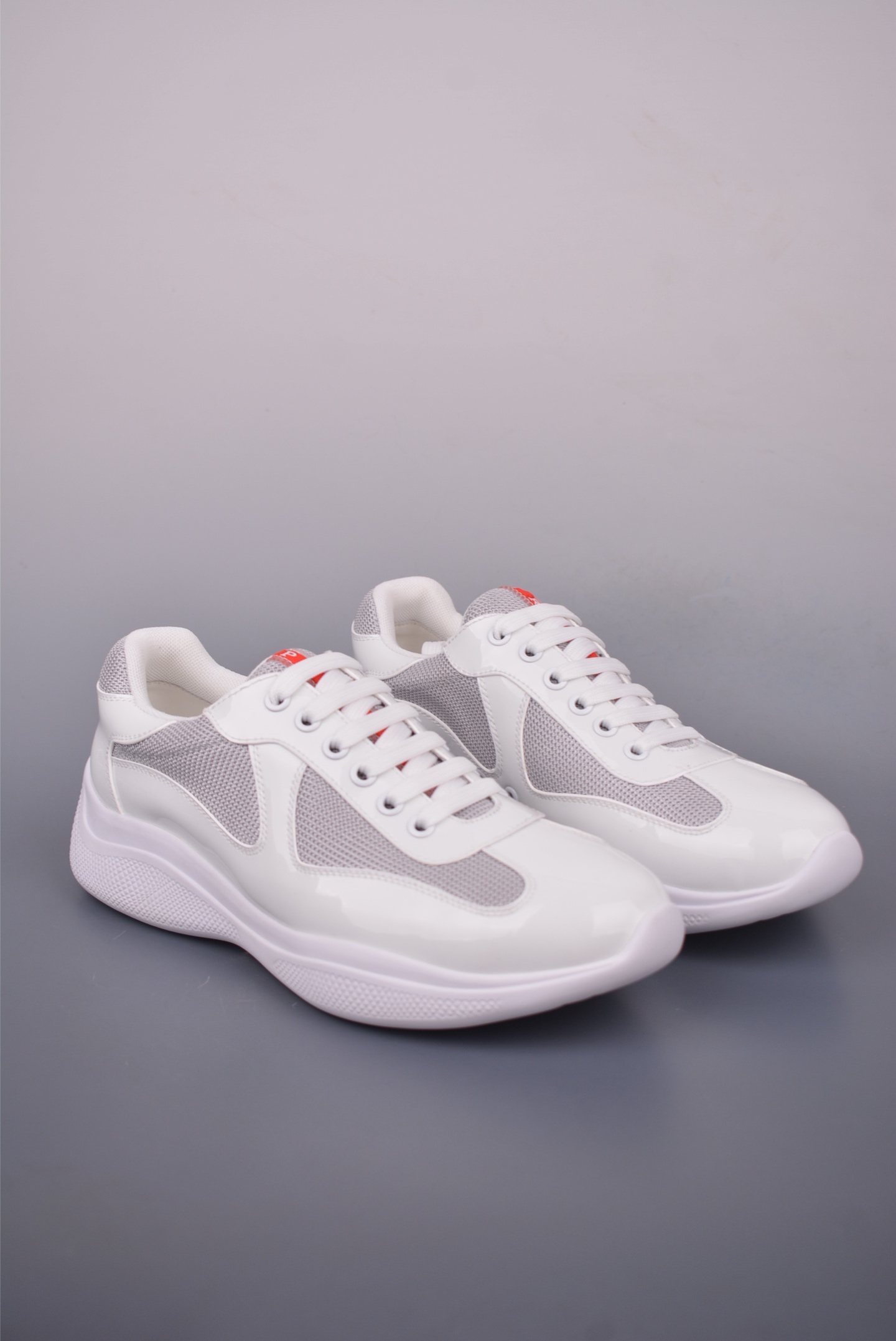 Prada Trainer Sneakers in White Leather and Mesh - Comfortable Style 1 i1750031324965 4179 0 0