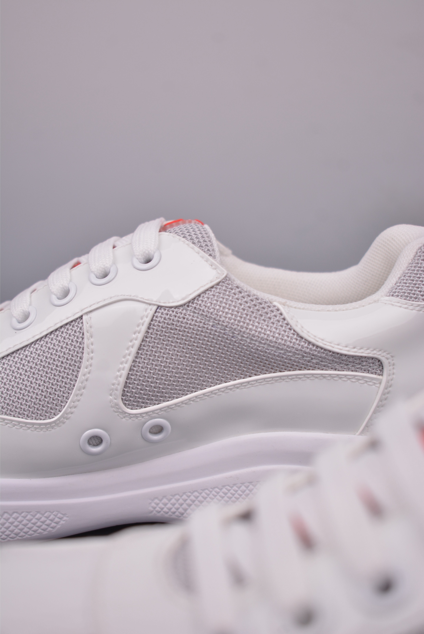 Prada Trainer Sneakers in White Leather and Mesh - Comfortable Style 8 i1750031329836 8893 0 7