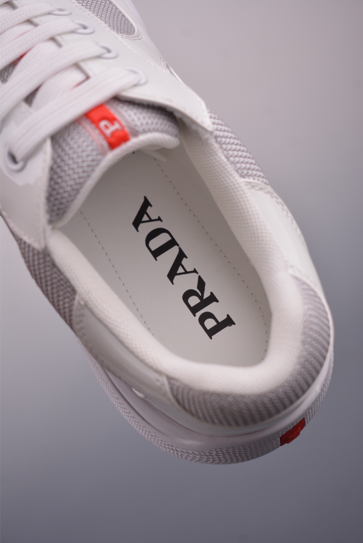 Prada Trainer Sneakers in White Leather and Mesh - Comfortable Style 9 i1750031329862 3225 0 8