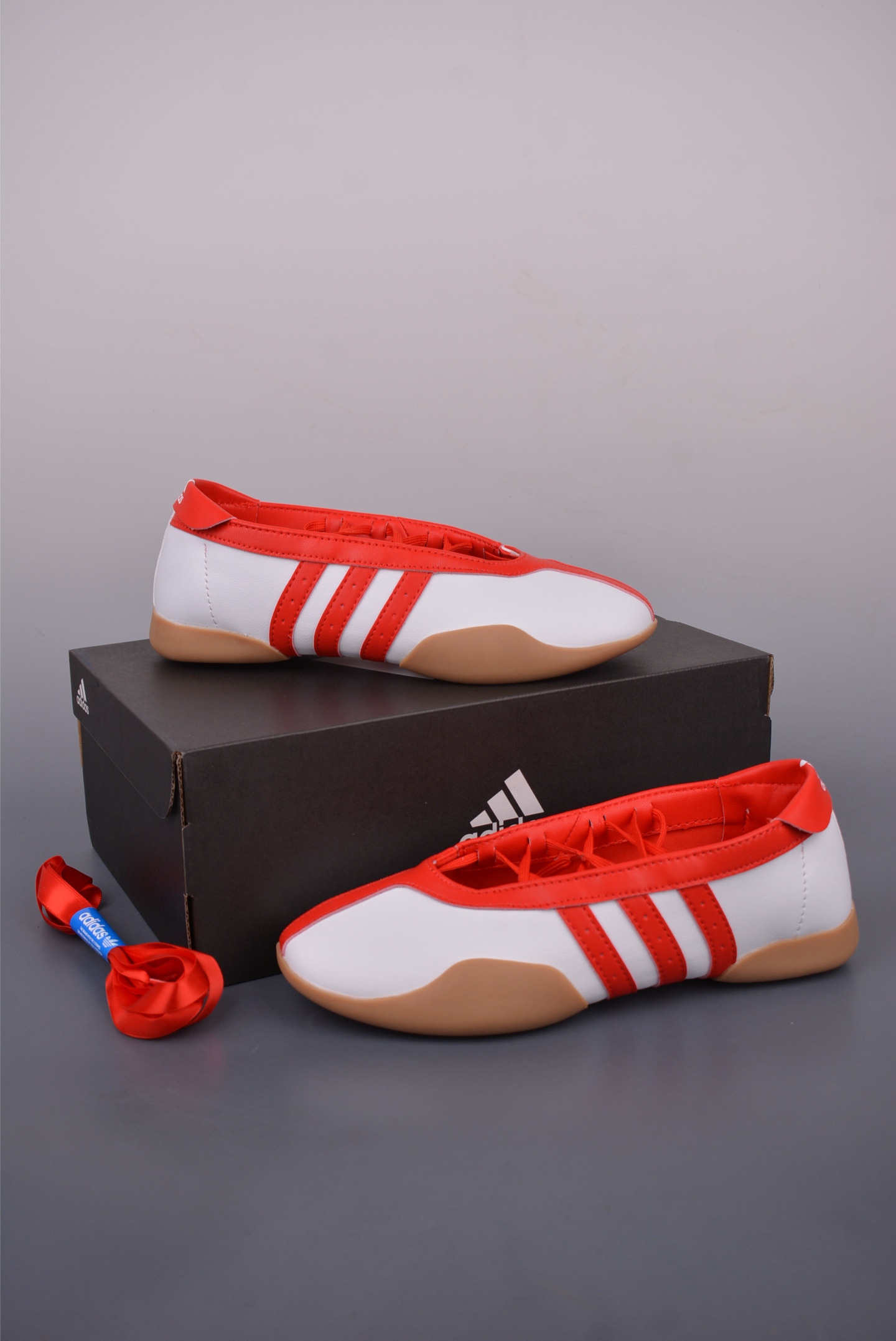 Adidas Taekwondo MEI White/Red Ballet-Style Sneakers - Laceless, Comfortable 5 i1750104225450 9790 0 4