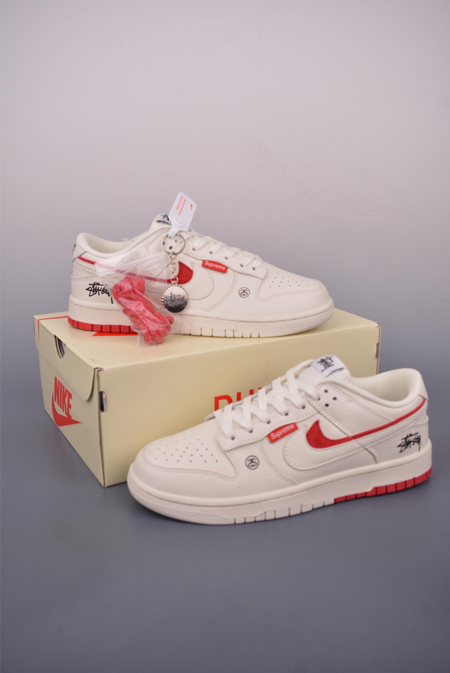 Nike SB Dunk Low Stussy Cream Red Sneakers - Limited Edition Style 5 i1750113525260 6373 0 4