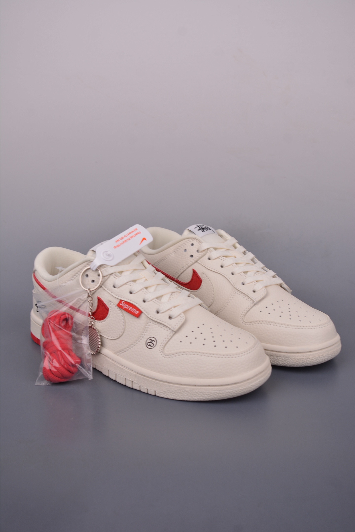 Nike SB Dunk Low Stussy Cream Red Sneakers - Limited Edition Style 1 i1750113525309 4495 0 0