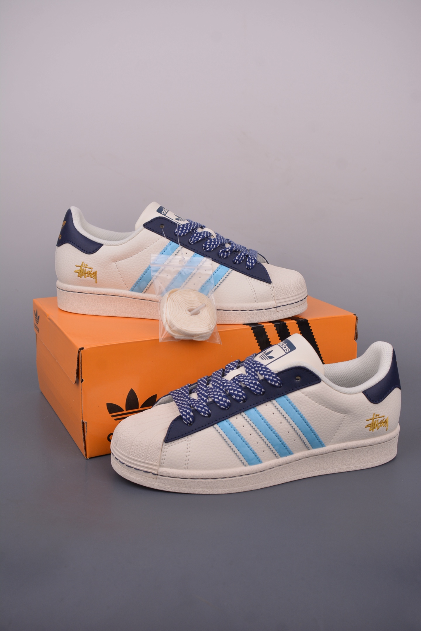 Adidas Originals Superstar Bape Cream/Blue, Leather Upper, Classic Shell Toe 3 i1750114001586 5586 0 2
