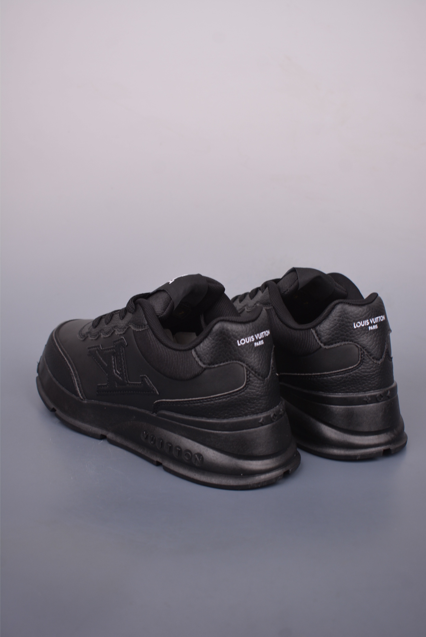 Louis Vuitton Trainer Sneaker Low Black Leather Casual Fashion Shoes 3 i1750201206121 9512 0 1