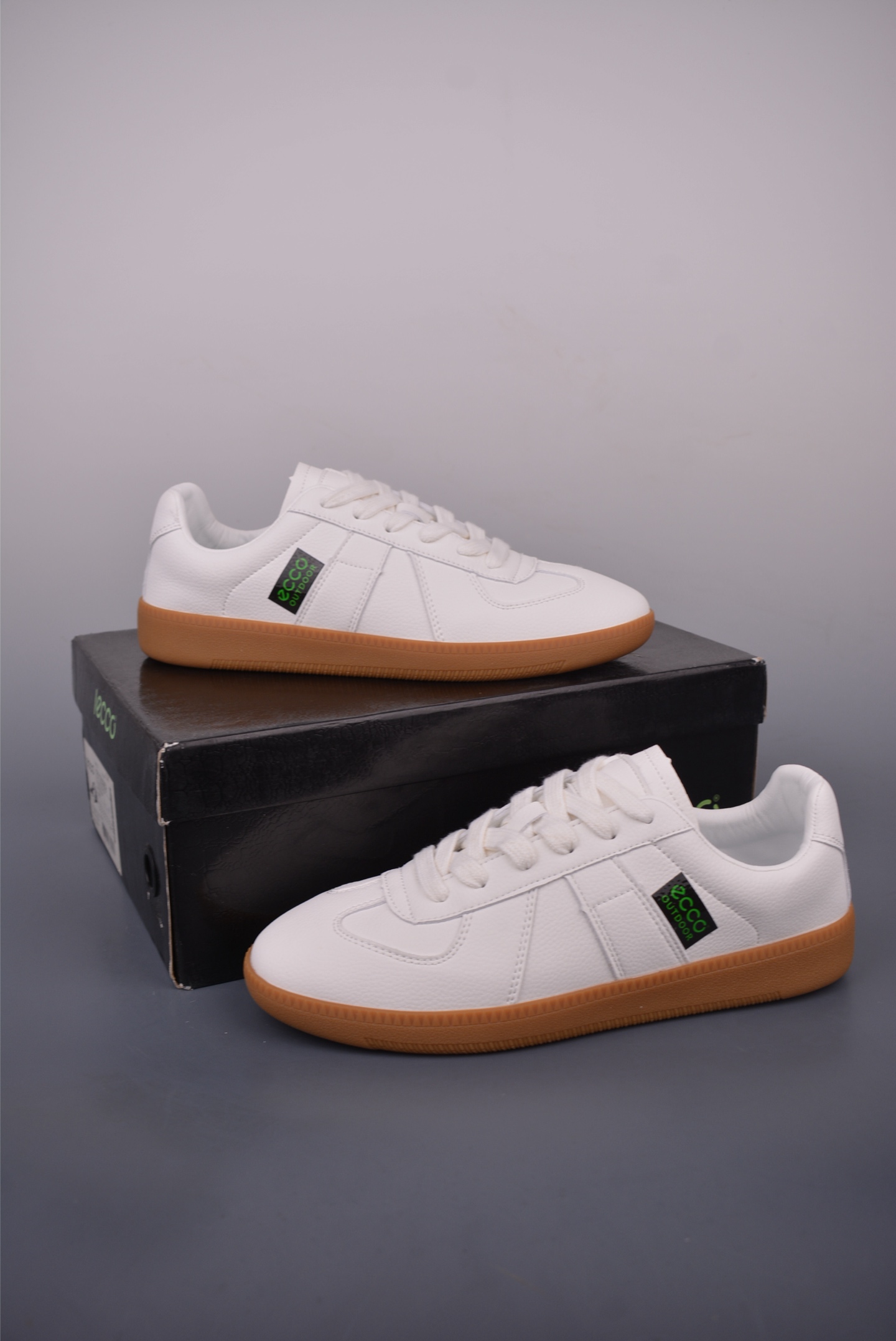 Ecco White Leather Lace-Up Sneakers With Rubber Sole, Men Size 39-44 1 i1750288888196 9904 0 4