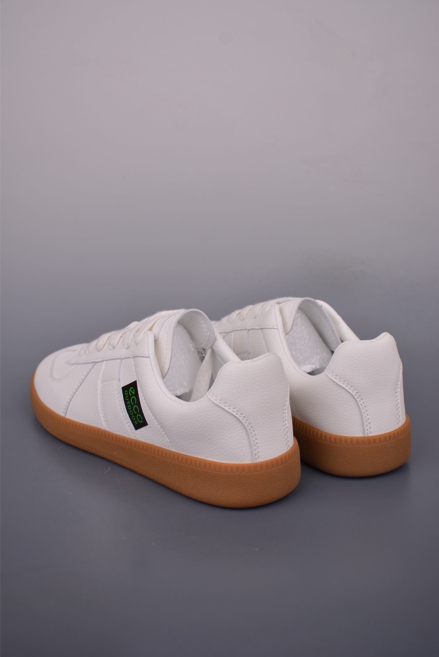 ECCO White Leather Lace-Up Sneakers with Rubber Sole - Casual Comfort 2 i1750288889673 4377 0 1