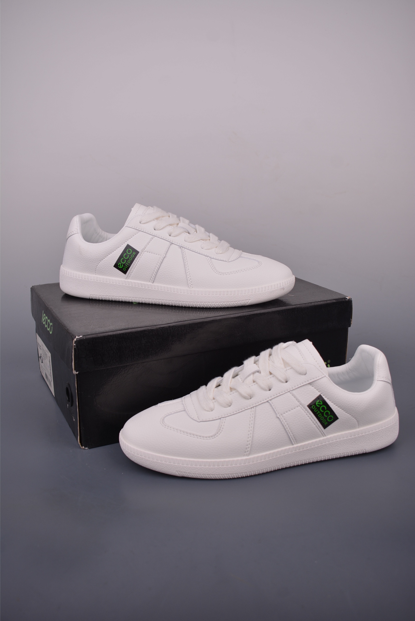 Ecco White Leather Lace-Up Sneakers With Rubber Sole, Men Size 39-44 2 i1750288902572 5912 0 1