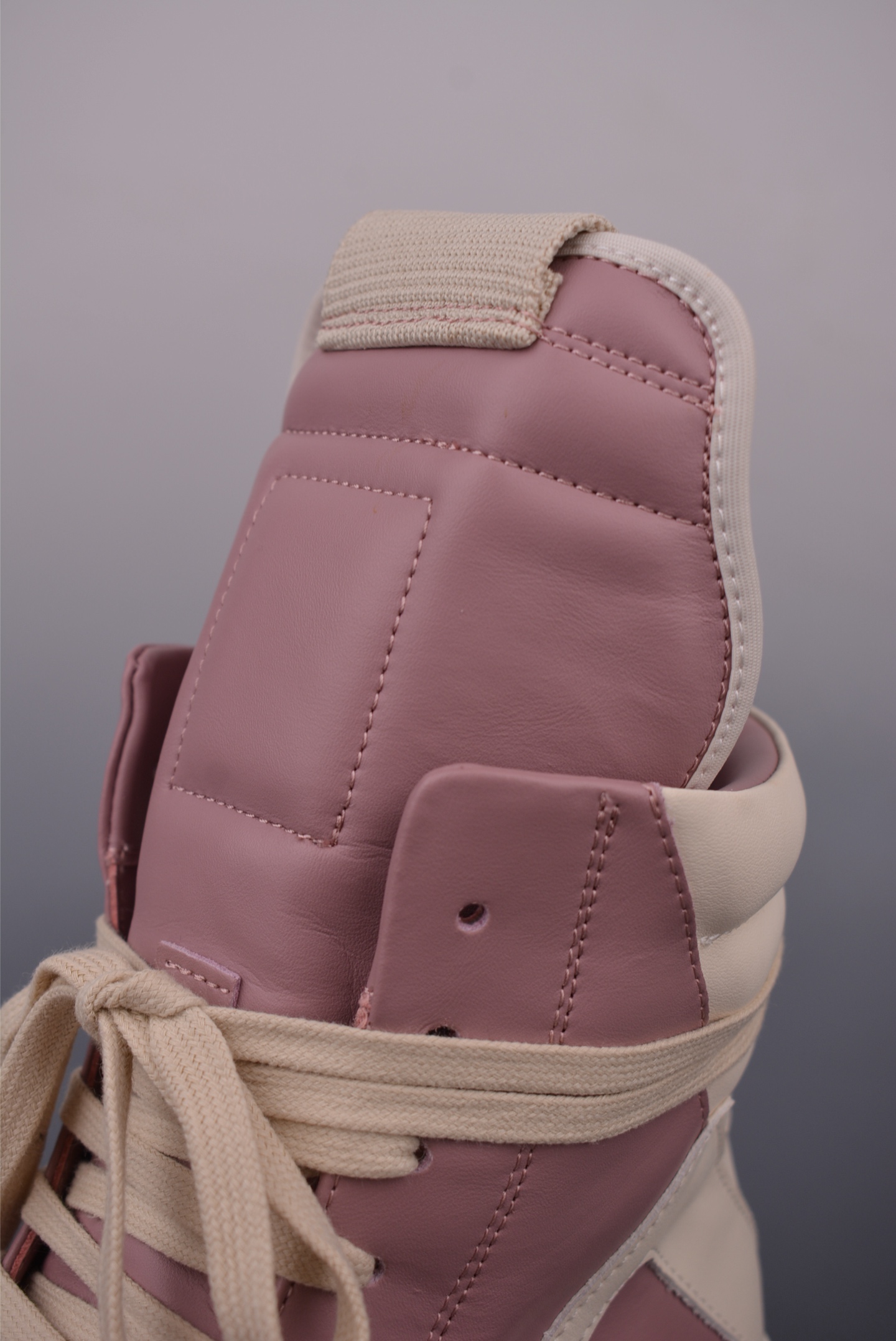 Rick Owens Pink Leather High-Top Sneakers with Signature Design and Thick Sole 7 i1750289923948 9326 0 6