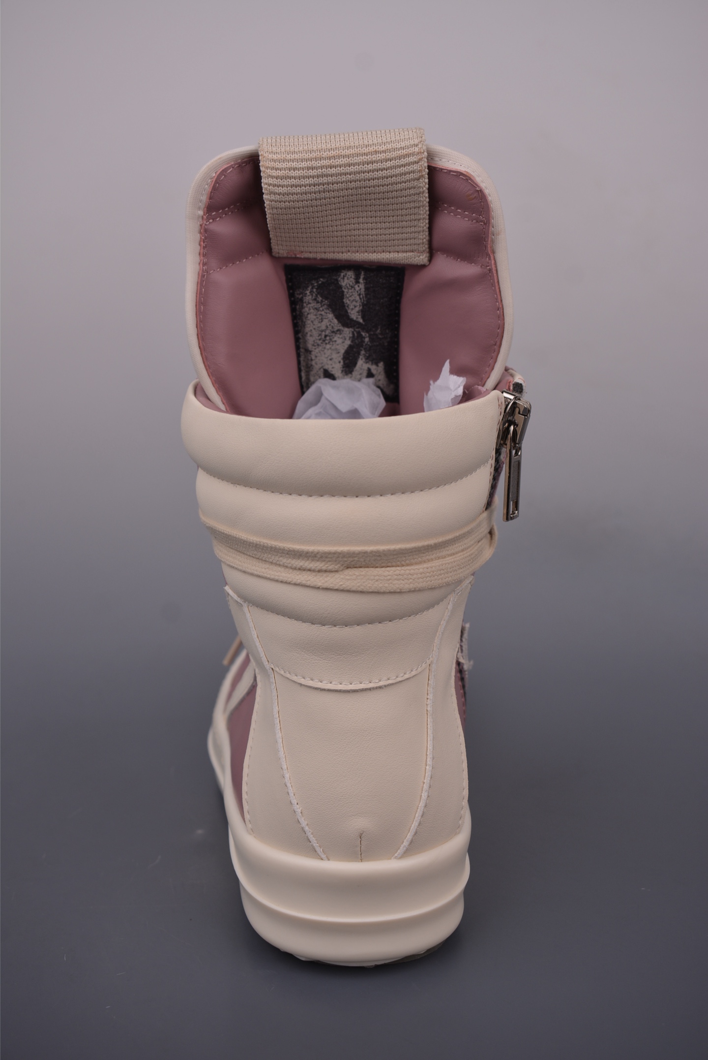 Rick Owens Pink Leather High-Top Sneakers with Signature Design and Thick Sole 4 i1750289928561 2291 0 3