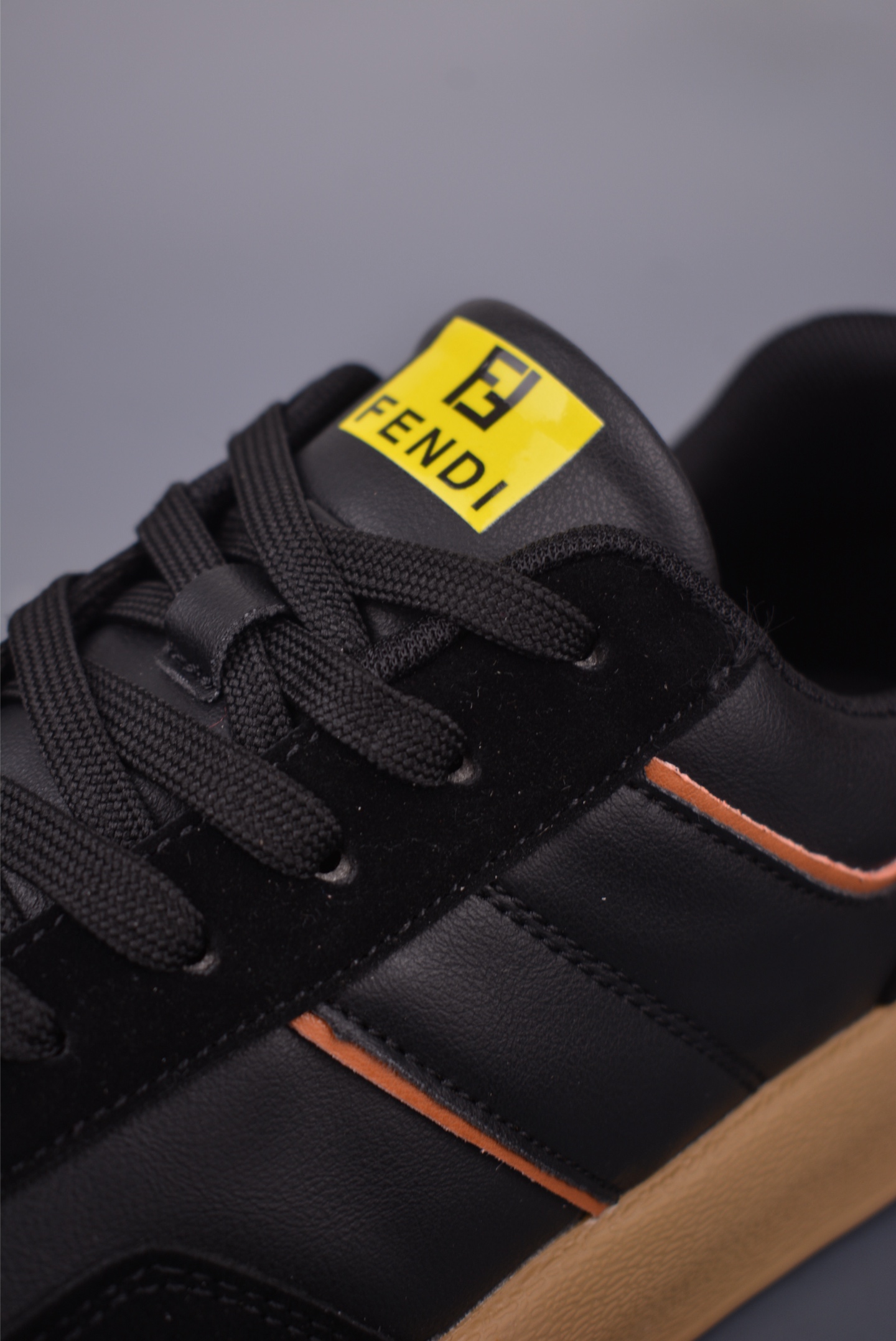 Fendi Men's Black Leather Low-Top Sneakers Lace-up Casual Shoes Size 39-44 7 i1750460229914 9088 0 6