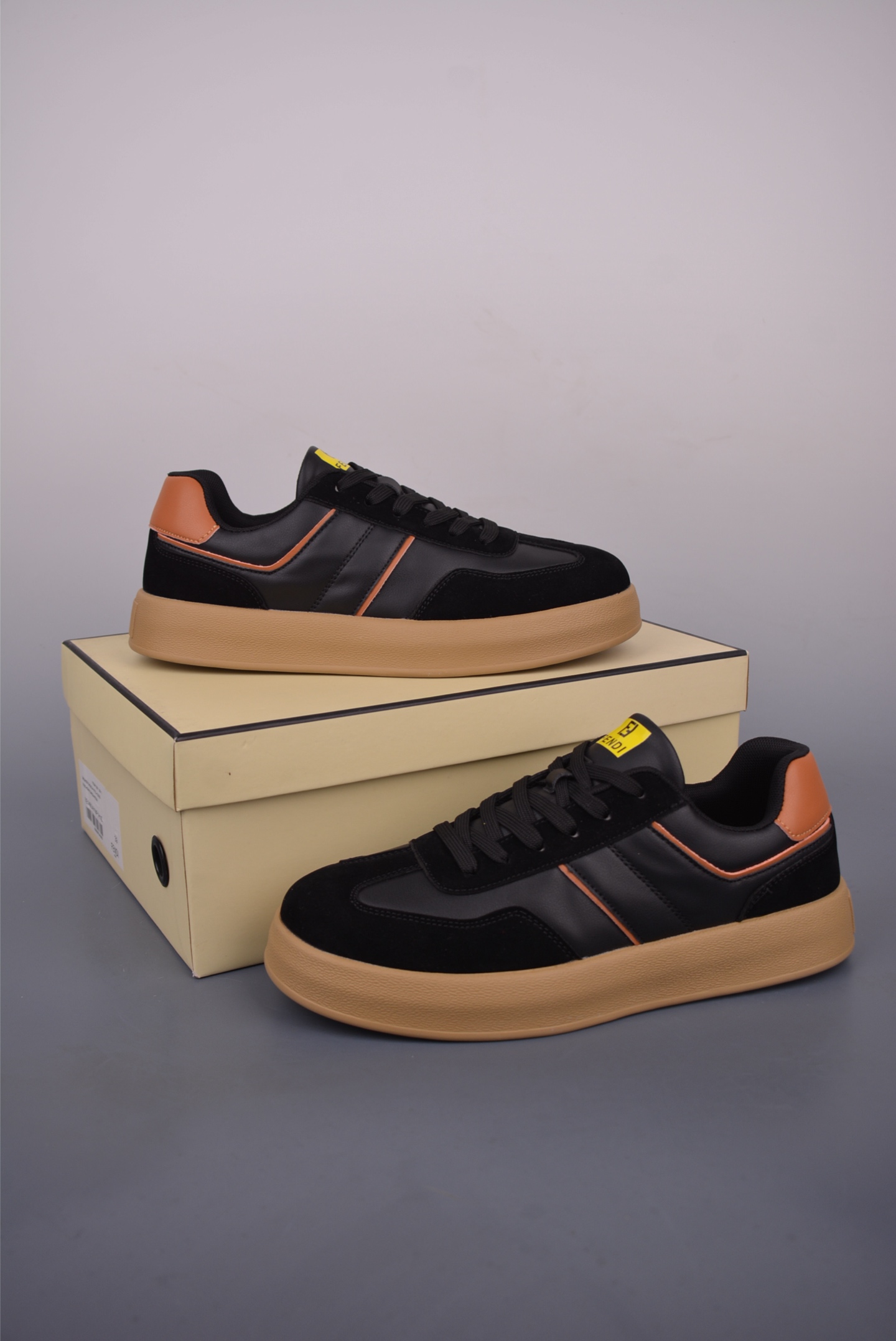 Fendi Men's Low-Top Leather Sneakers, Casual Fashion Shoes, Size 39-44 2 i1750460235018 9115 0 4
