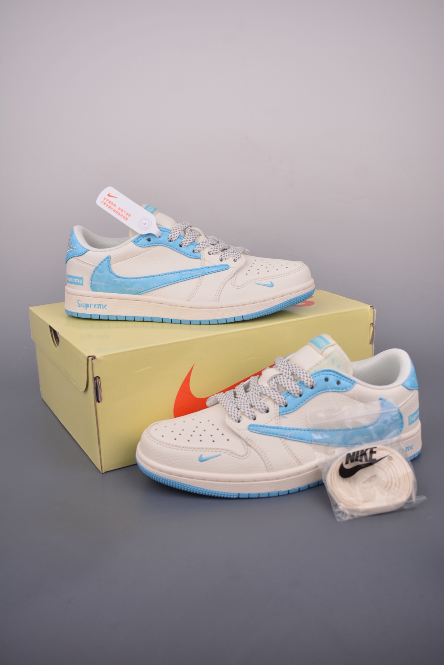 260 Fragment x Travis Scott x Supreme Air Jordan 1 Low 三方联名倒钩 HS8068-024