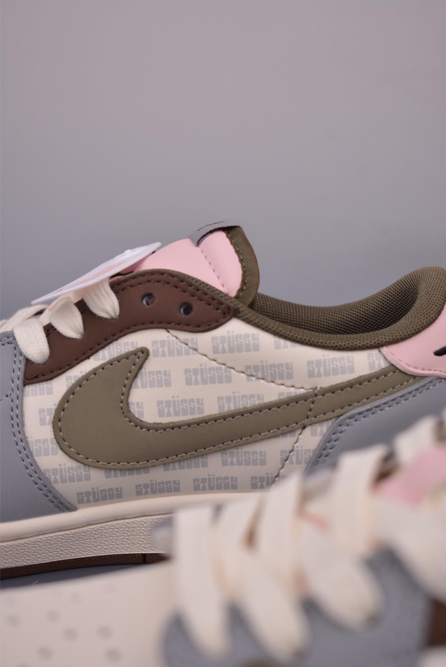 260 Fragment x Travis Scott x Stussy Air Jordan 1 Low 三方联名倒钩 XD0798-303