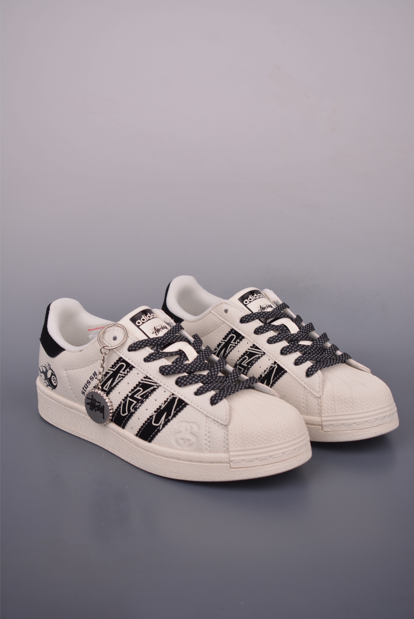 Adidas Originals Superstar 2025 x Stussy Collaboration White Black Shoes 1 i1750628995417 599 0 0