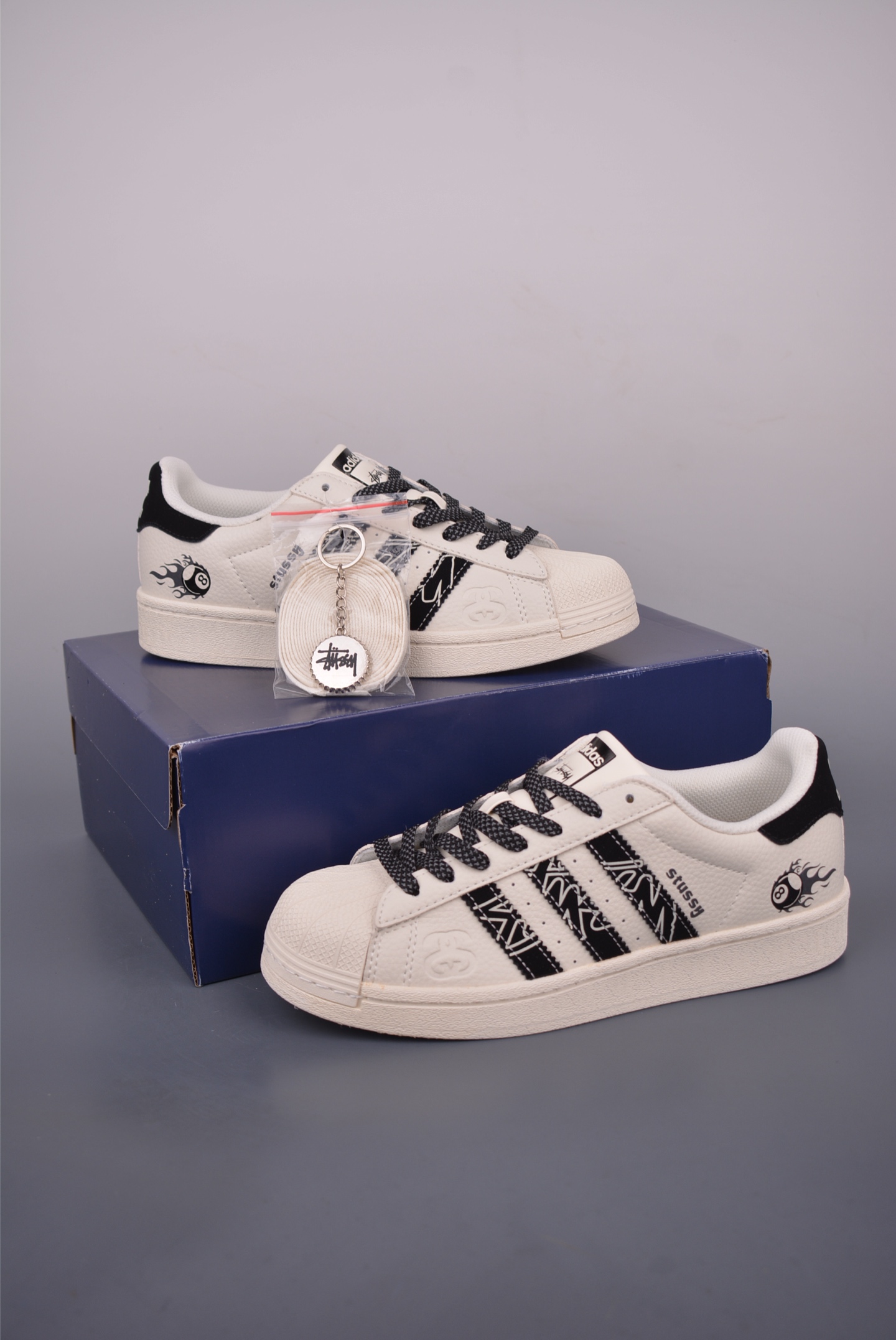 Adidas Originals Superstar 2025 x Stussy Collaboration White Black Shoes 5 i1750628996690 9713 0 4