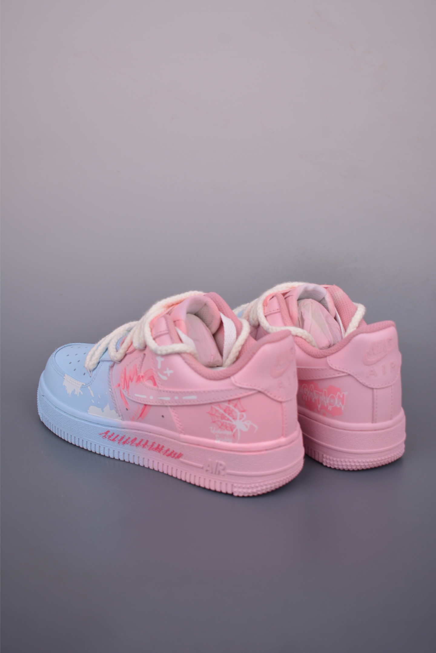 Nike Air Force 1 Low Pink Blue Spider Heart Shoes - Authentic Style 2 i1750716245168 2844 0 1