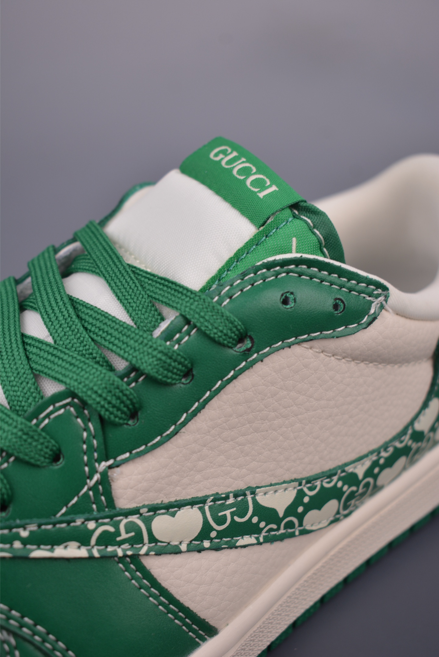 Gucci x Travis Scott Air Jordan 1 Low Green Leather Sneakers 8 i1750799973019 4954 0 6