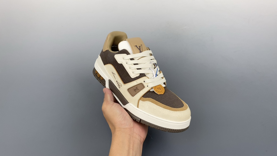 Louis Vuitton Trainer Sneakers Low Top Casual Shoes - Brown/Beige