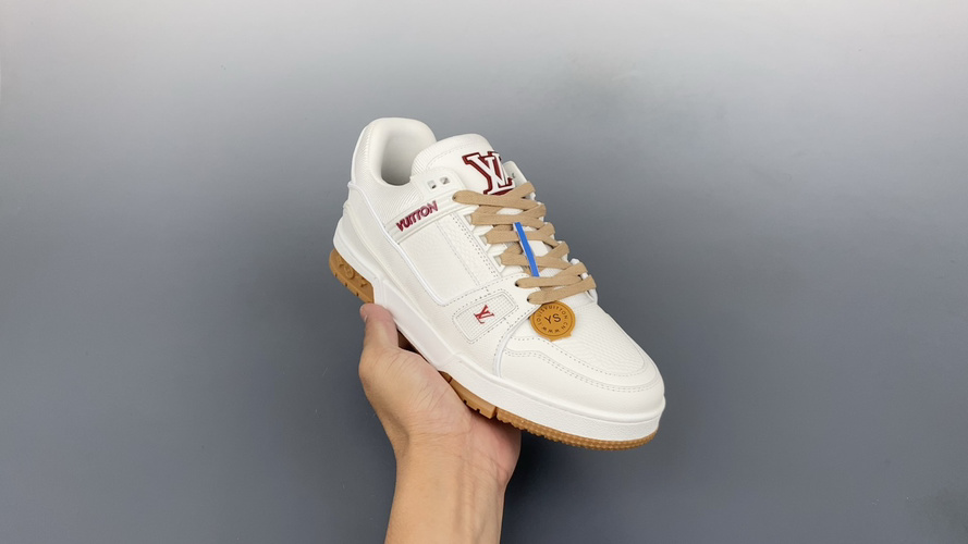 Louis Vuitton Trainer White Leather Low-Top Sneakers Casual Shoes 2 Louis Vuitton Trainer White Leather Low-Top Sneakers Casual Shoes