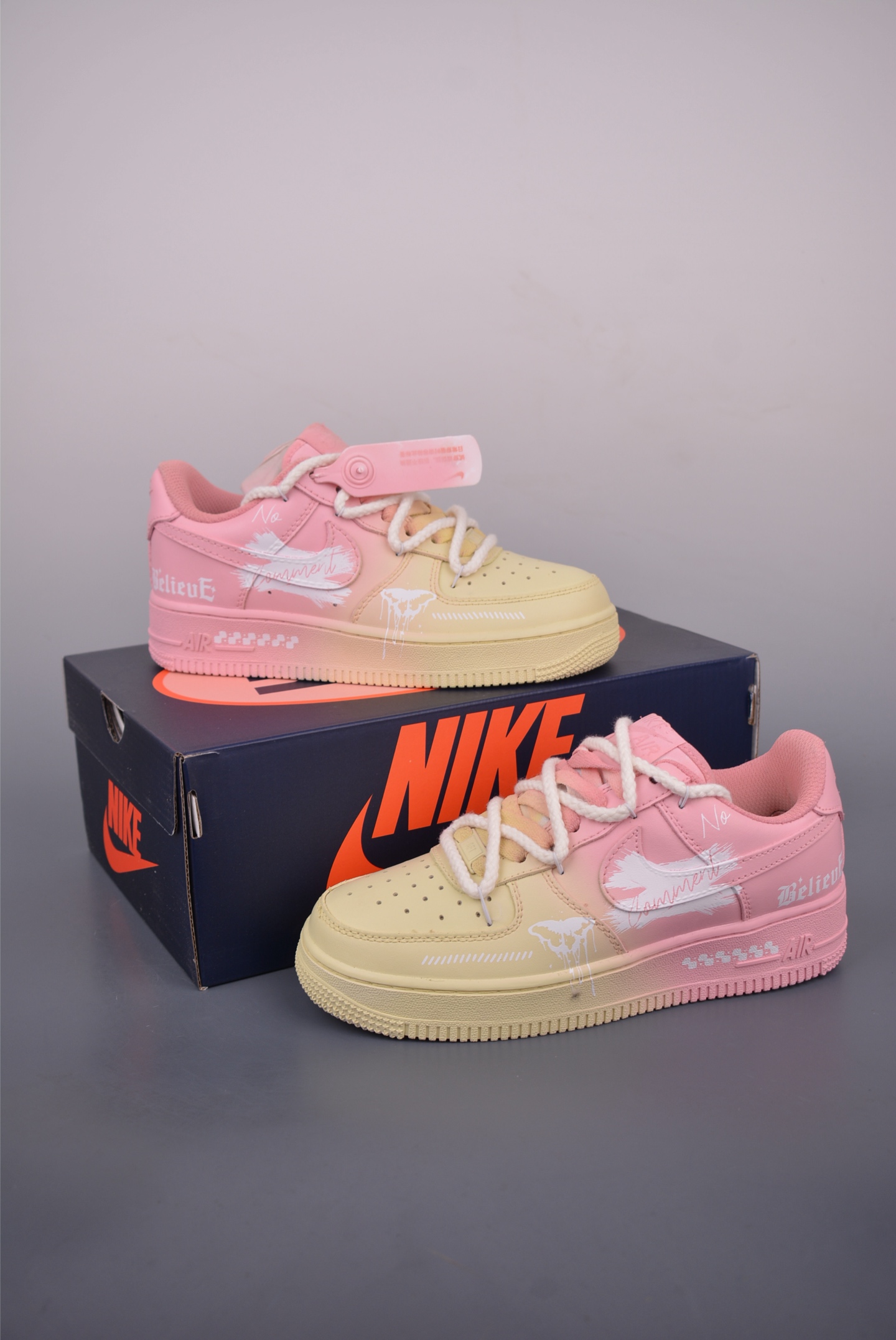 Nike Air Force 1 Low Pink Yellow Graffiti Sneakers - Original Edition 6 i1750884589628 5898 0 4