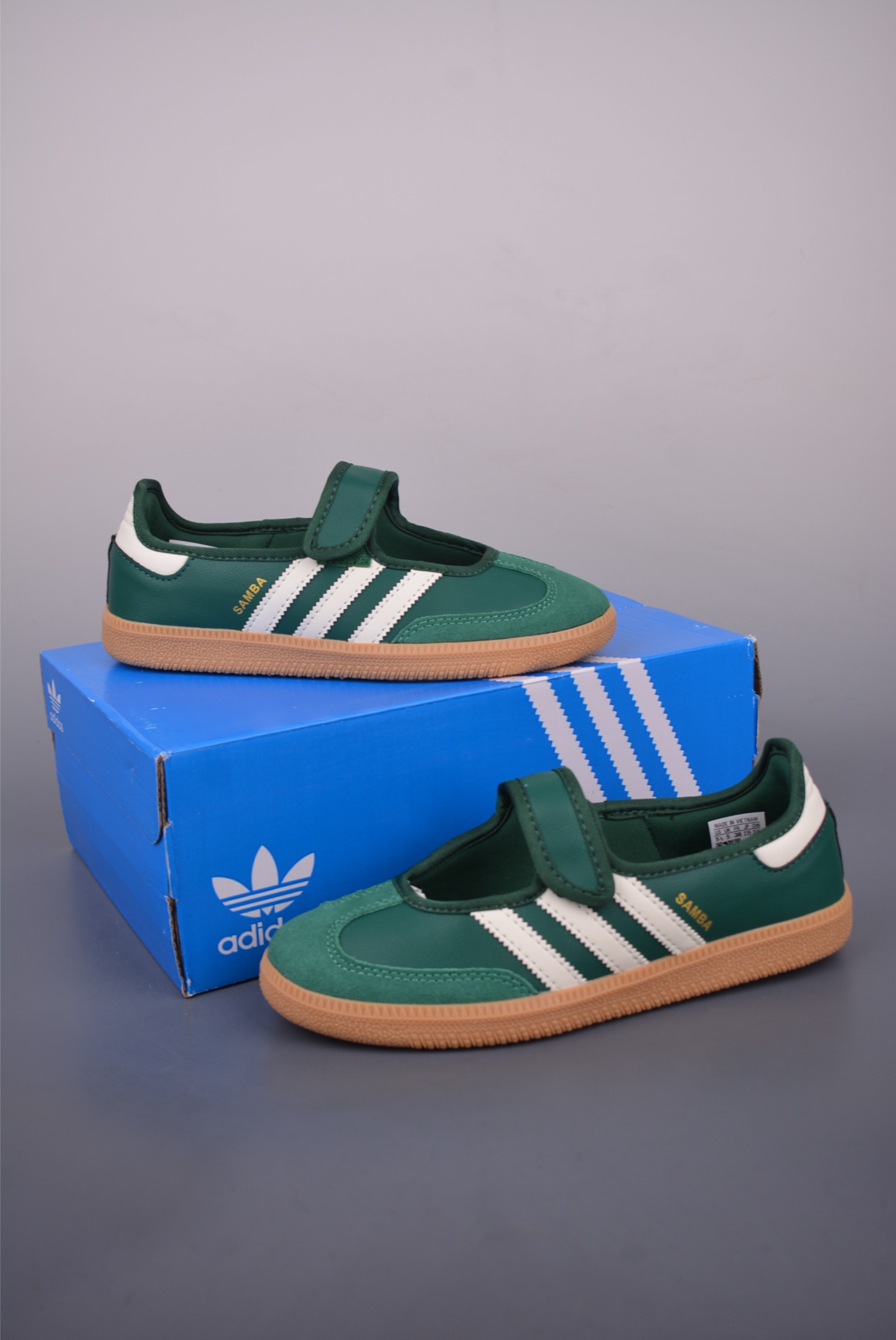 Adidas Samba Jane W Women's Mary Jane Shoes - Green/White, Multiple Sizes 5 i1751059771500 6516 0 4