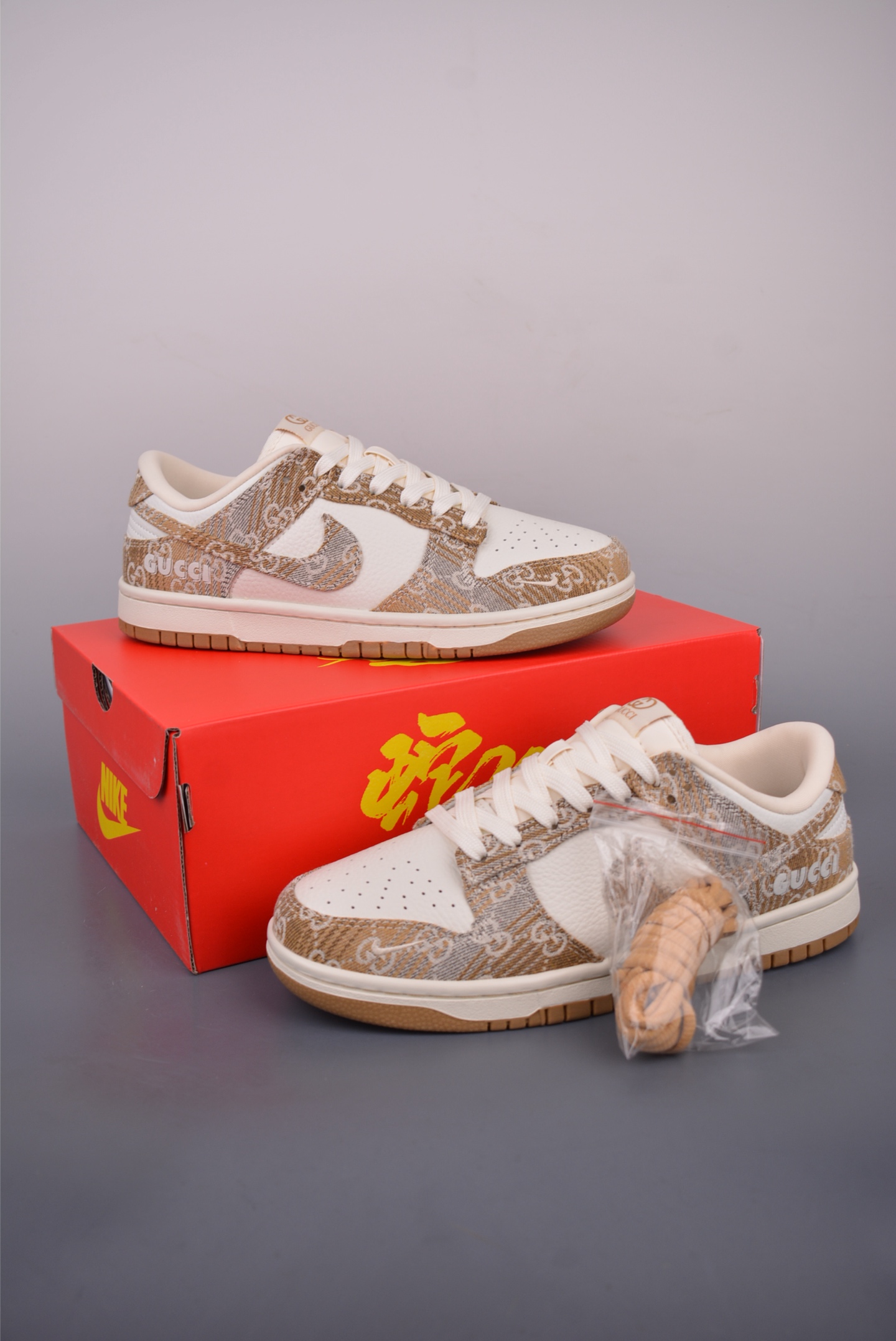 Nike SB Dunk Low Gucci Cream Sneakers Designer Shoes - Limited Edition 5 i1751060872221 3166 0 4