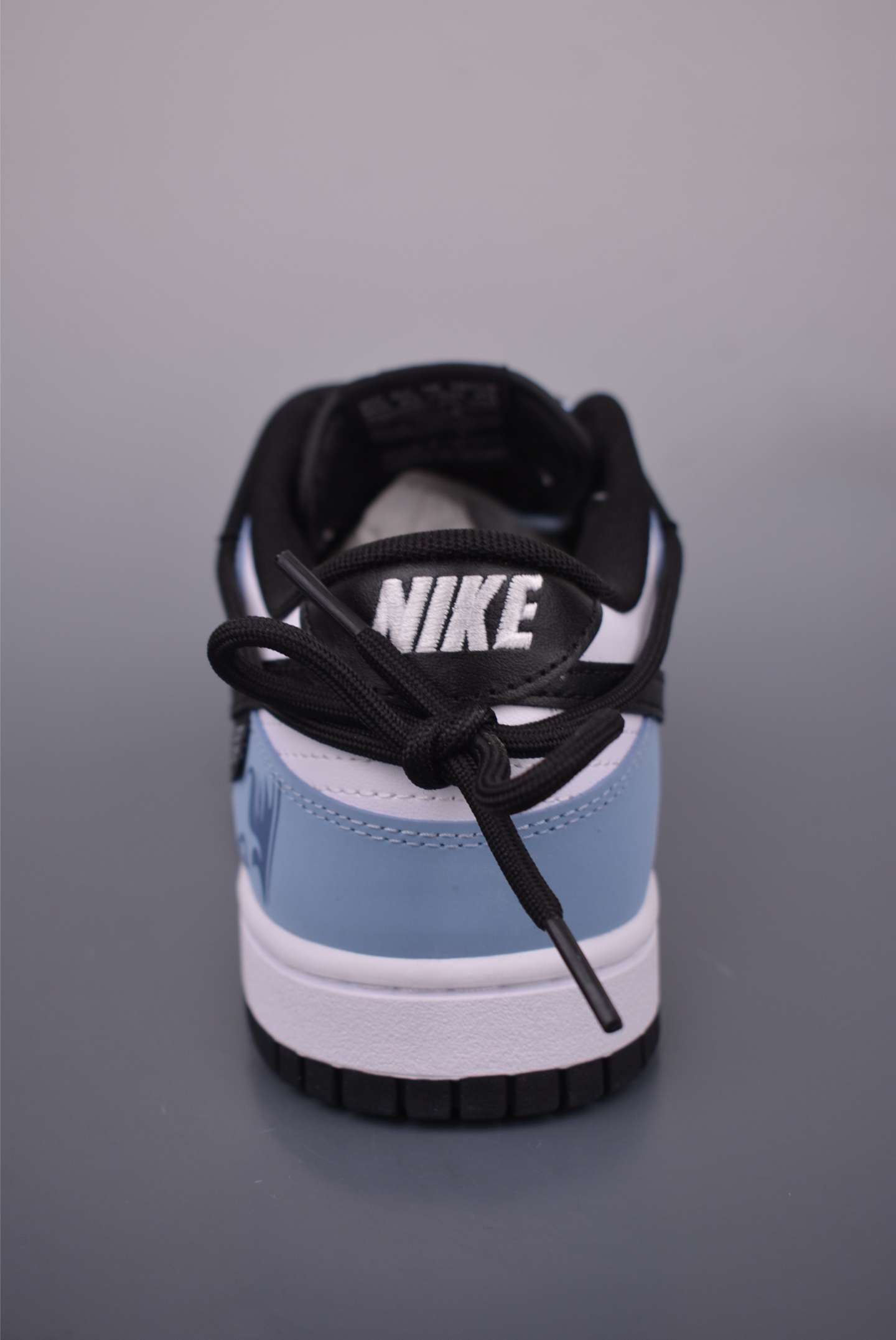 Nike SB Dunk Low Black White Blue with Embossed Design and Drawstring Laces 5 i1751149558796 7756 0 3