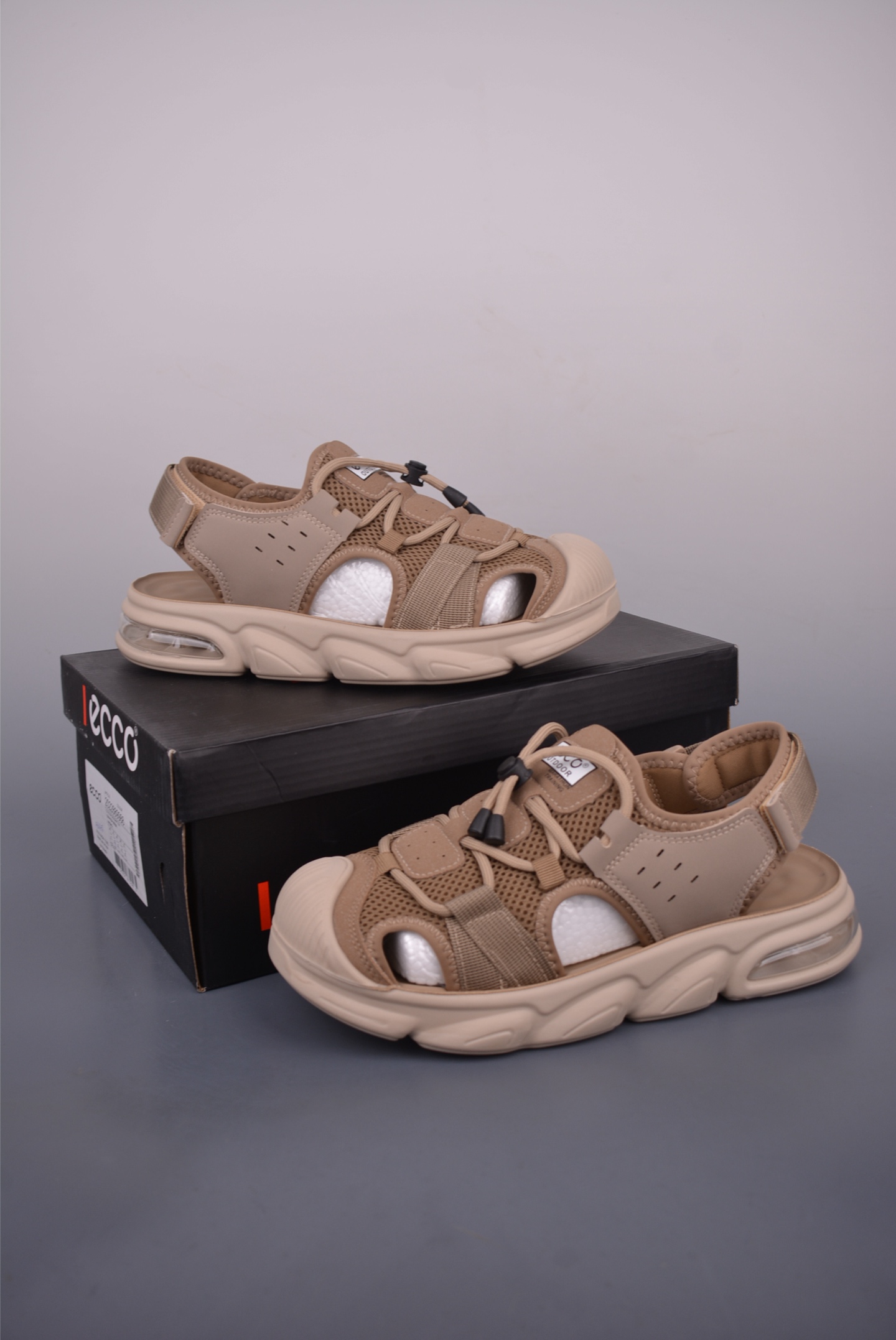 Ecco Men's Lightweight Breathable Leather Sandals - Comfortable Outdoor Shoes 1 i1751320207758 4563 0 0