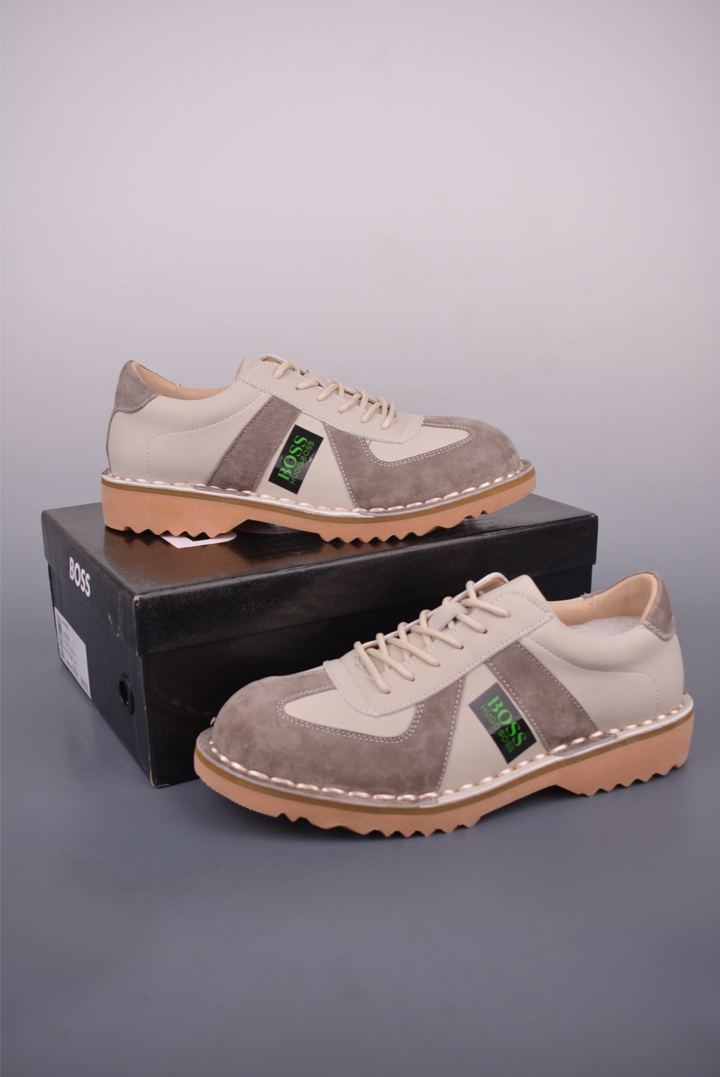 BOSS - Hugo Boss Autumn Leather Lace-Up Sneakers, Premium Quality