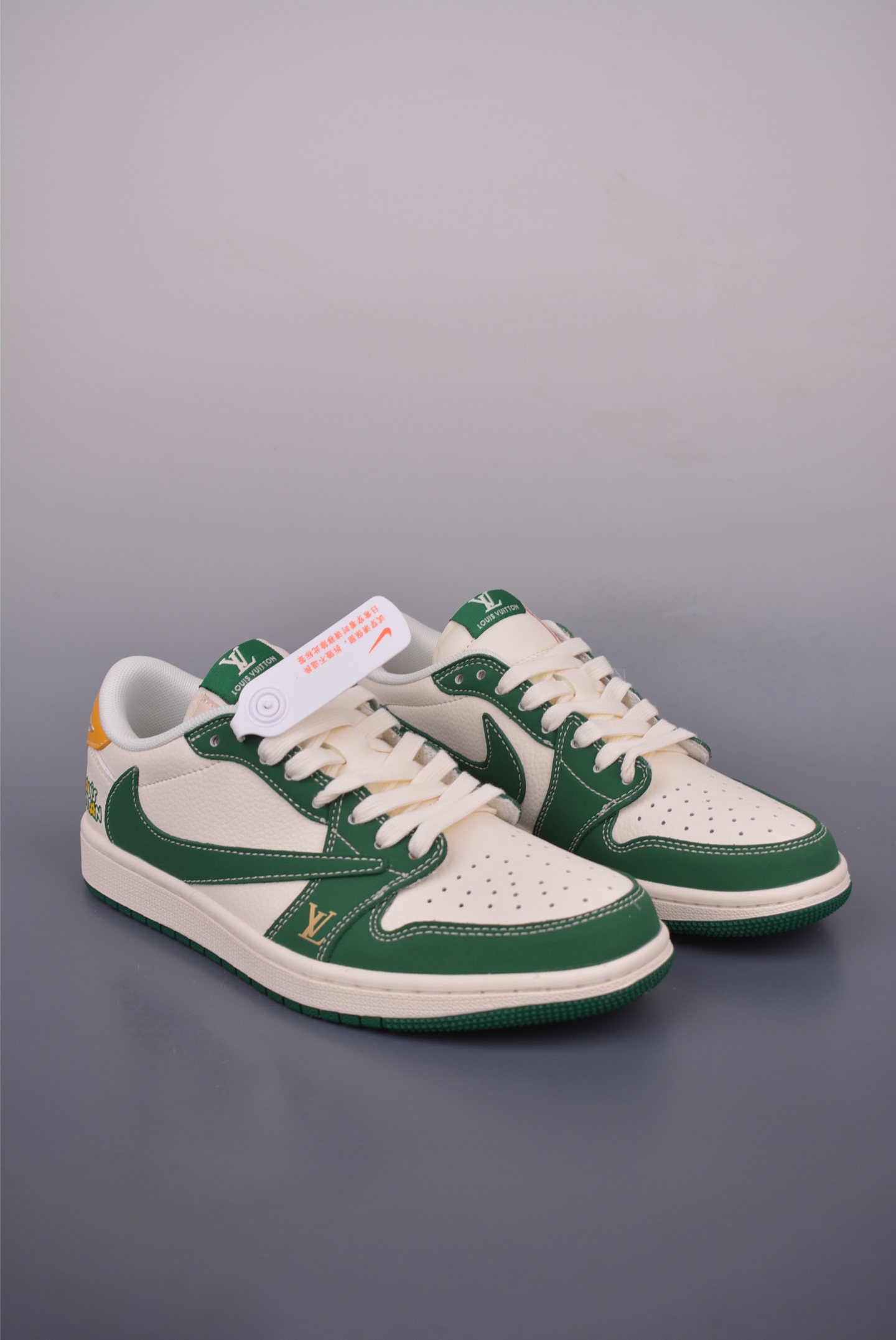 Louis Vuitton Air Jordan 1 Low Green/White Sneakers - Limited Edition Collab 2 i1751324526286 8444 0 0