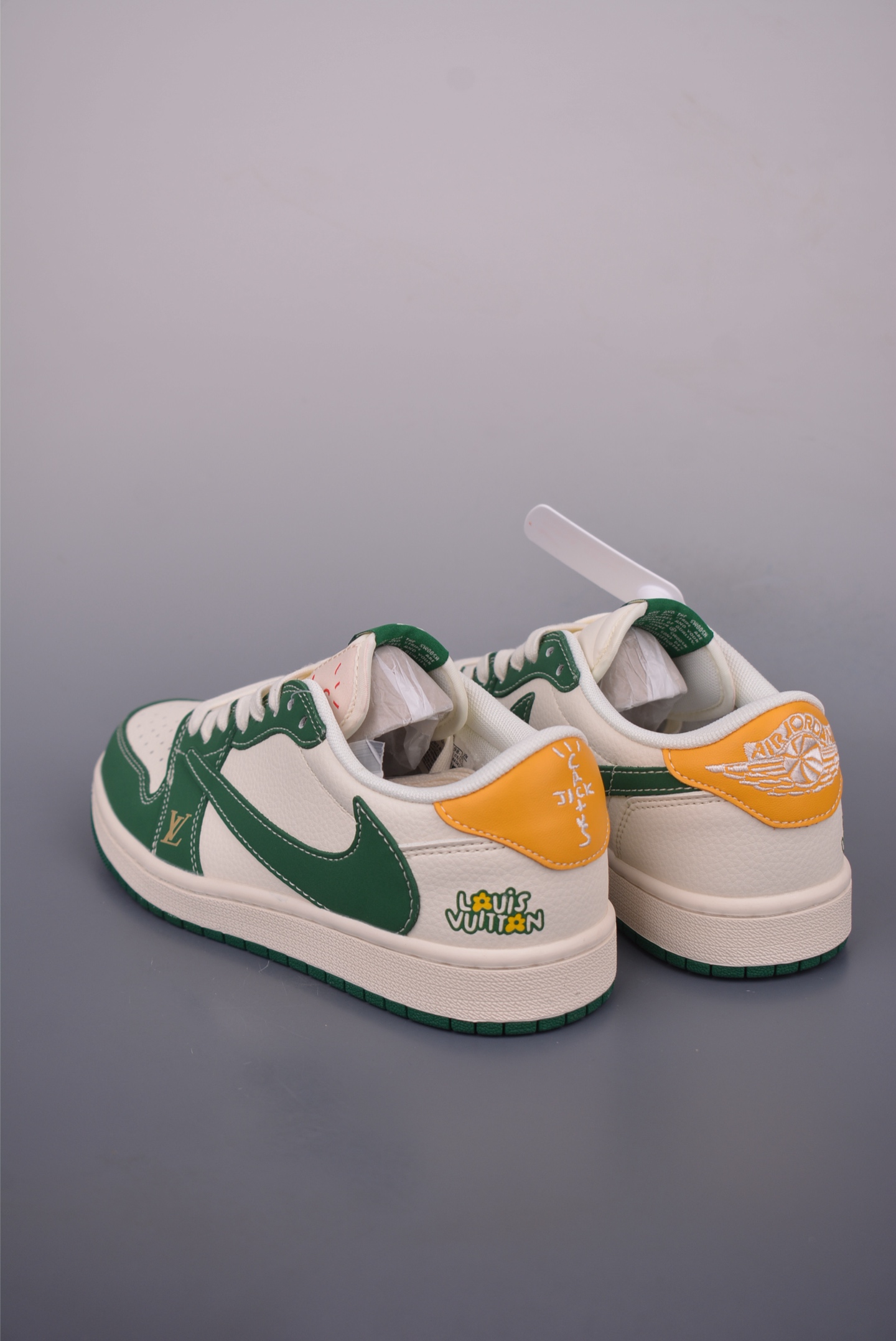Louis Vuitton Air Jordan 1 Low Green/White Sneakers - Limited Edition Collab 3 i1751324526399 4837 0 1