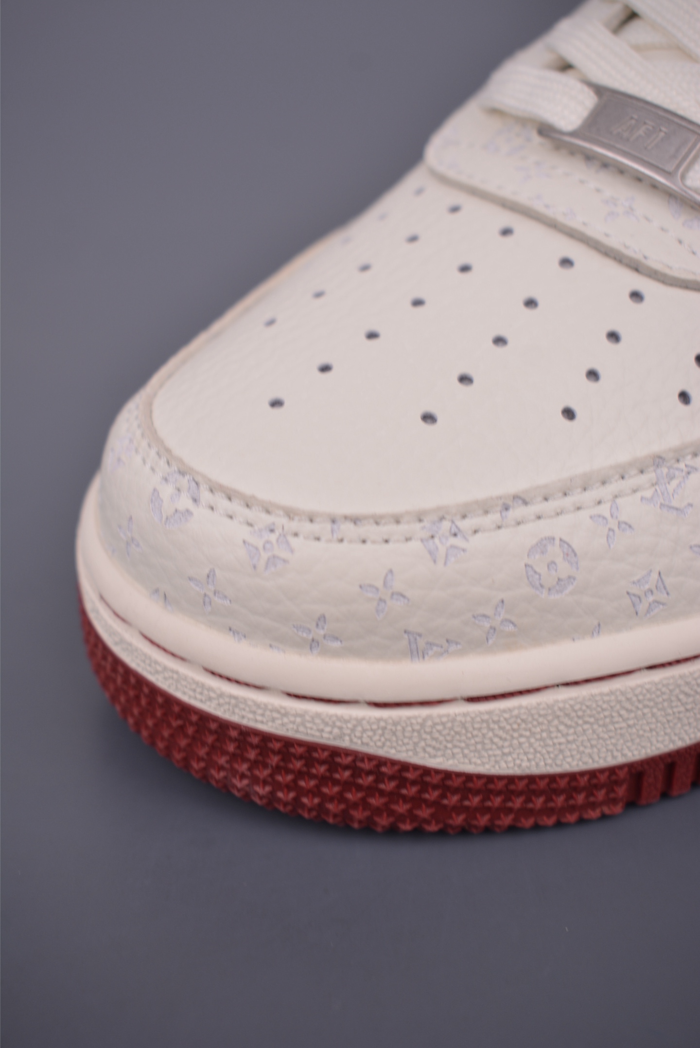 Nike Air Force 1 Low Louis Vuitton Cream/Red Designer Sneakers 7 i1751494464005 9027 0 5