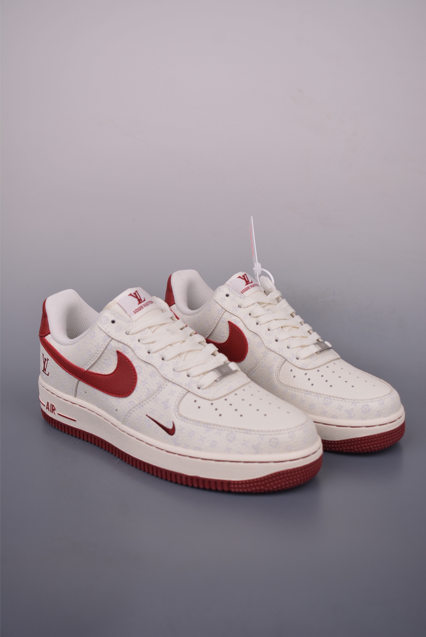 Nike Air Force 1 Low Louis Vuitton Cream/Red Designer Sneakers 2 i1751494465559 5778 0 0