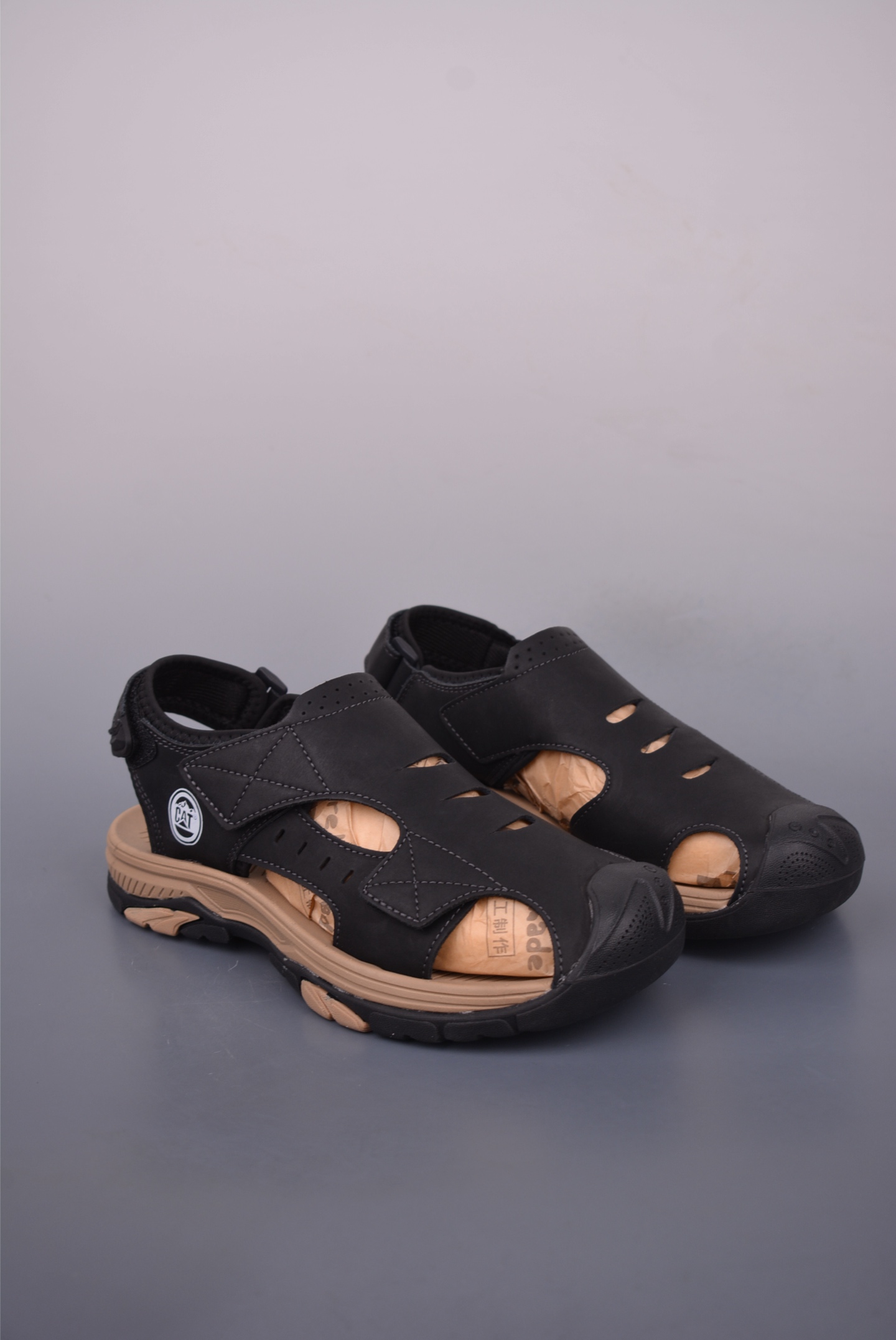 CAT Men's Outdoor Closed Toe Sport Sandals Breathable Leather Beach Shoes 2 i1751497760793 2433 0 0
