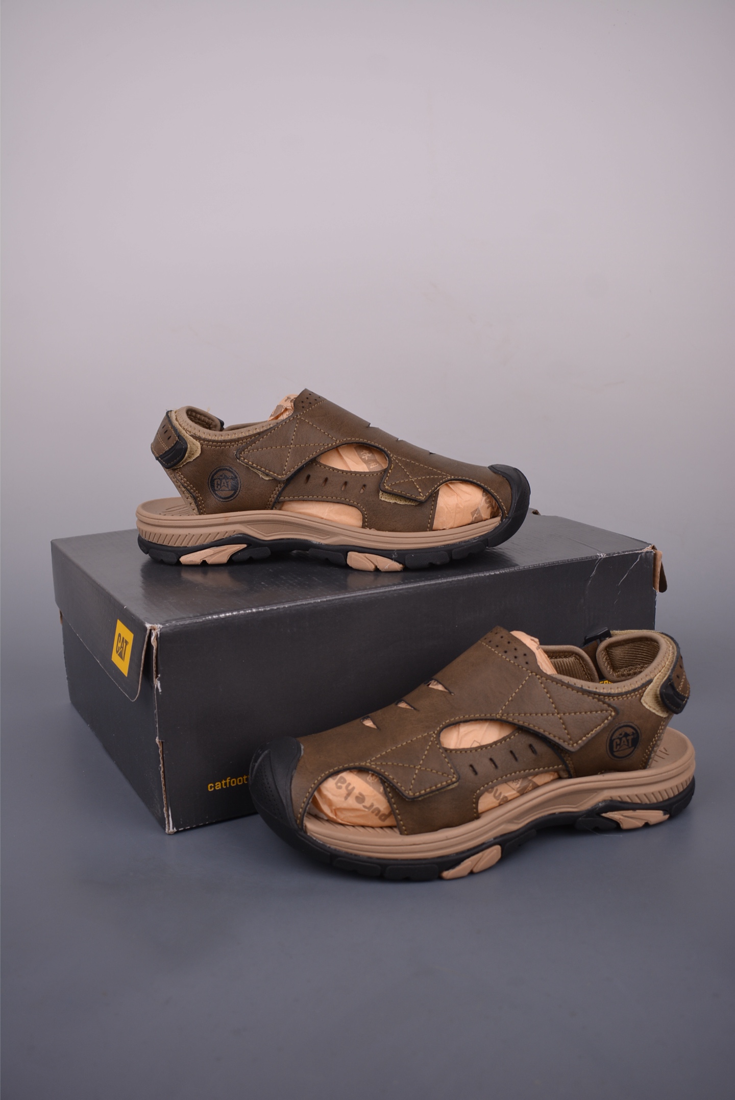 CAT Outdoor Breathable Leather Sandals,Comfortable Walking Beach Shoes 3 i1751497803375 7609 0 1