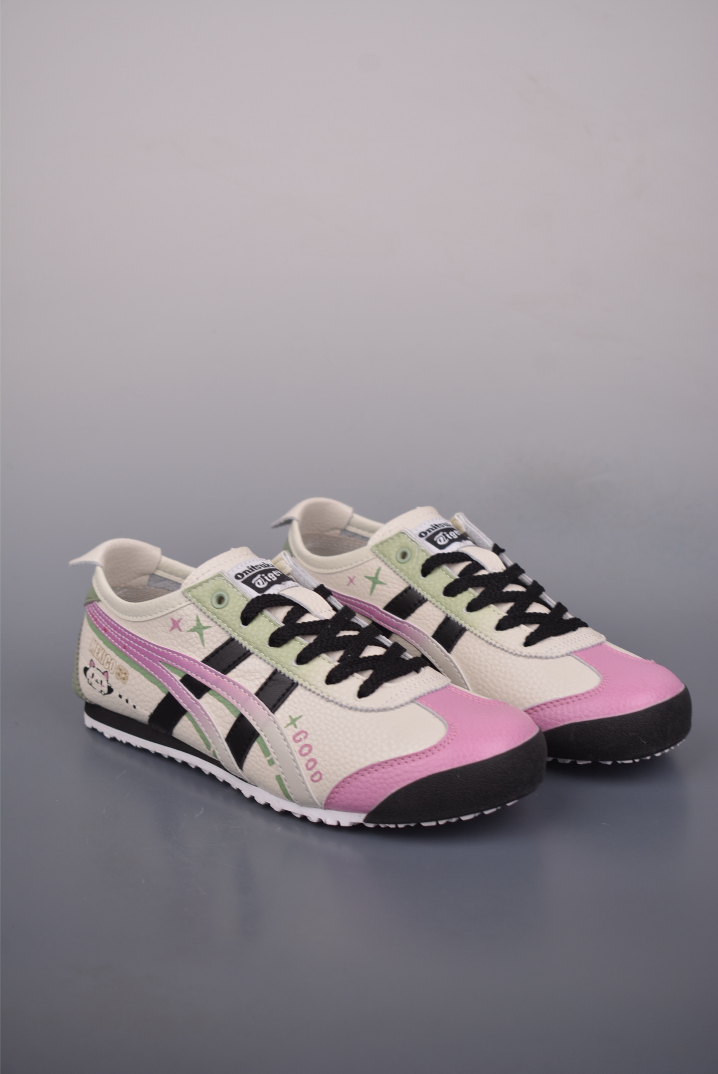 Onitsuka Tiger MEXICO 66 Cream Black Pink Women's Shoes - Size 36-40 1 i1751581686647 6213 0 0