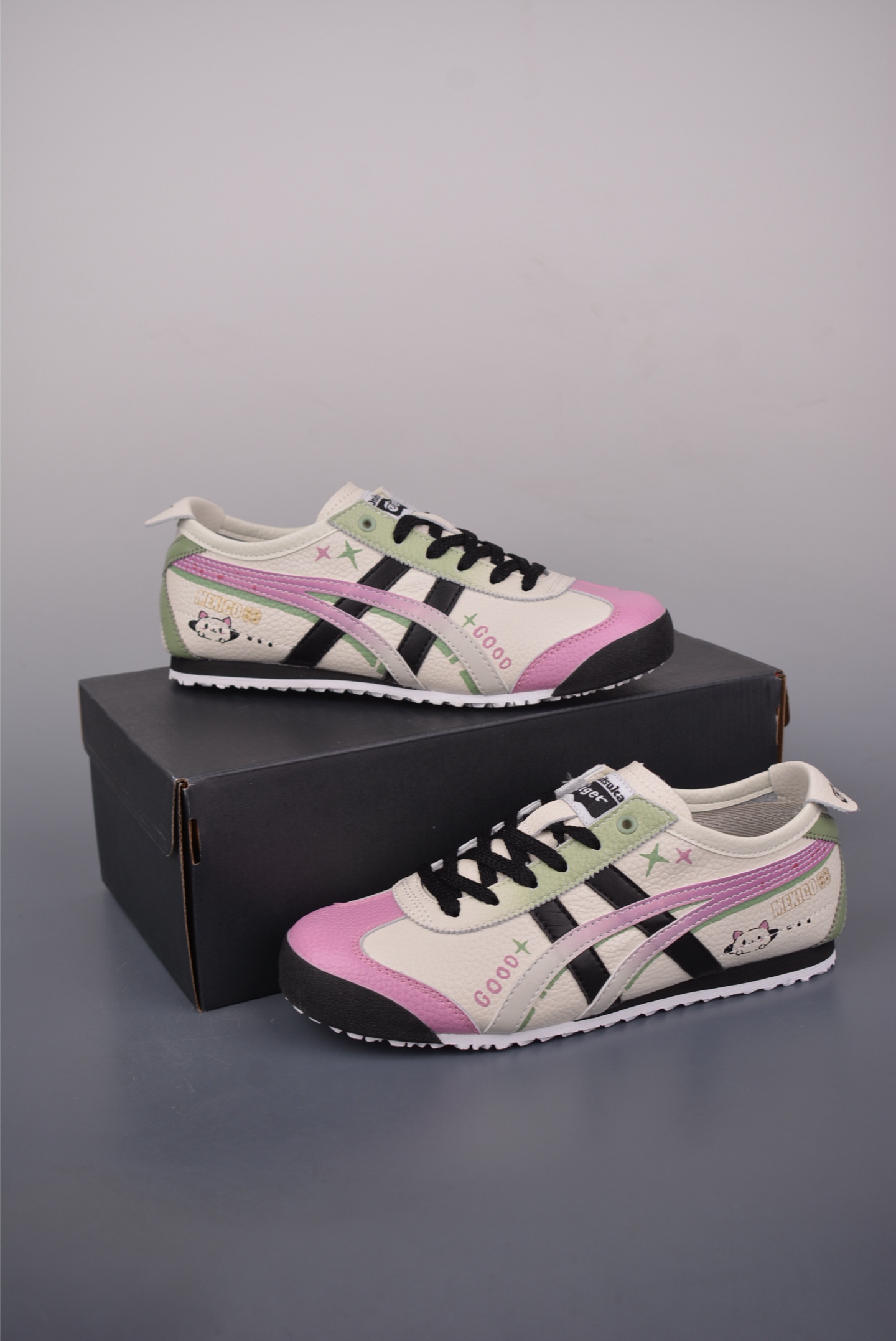 Onitsuka Tiger MEXICO 66 Cream Black Pink Women's Shoes - Size 36-40 5 i1751581690950 7241 0 4
