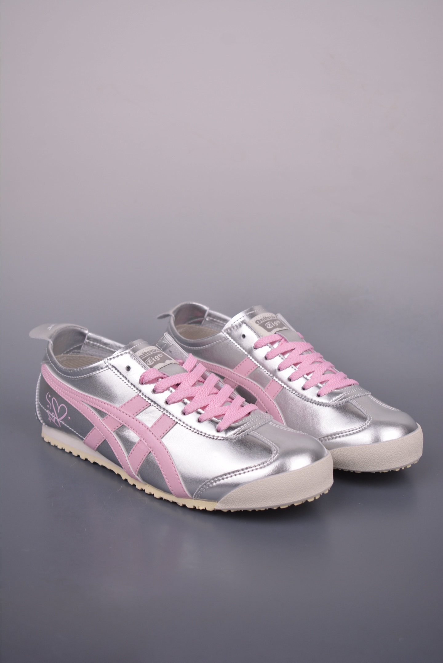 Onitsuka Tiger MEXICO 66 Silver & Pink Accents - Stylish Comfort Shoes 1 i1751581919523 7323 0 0