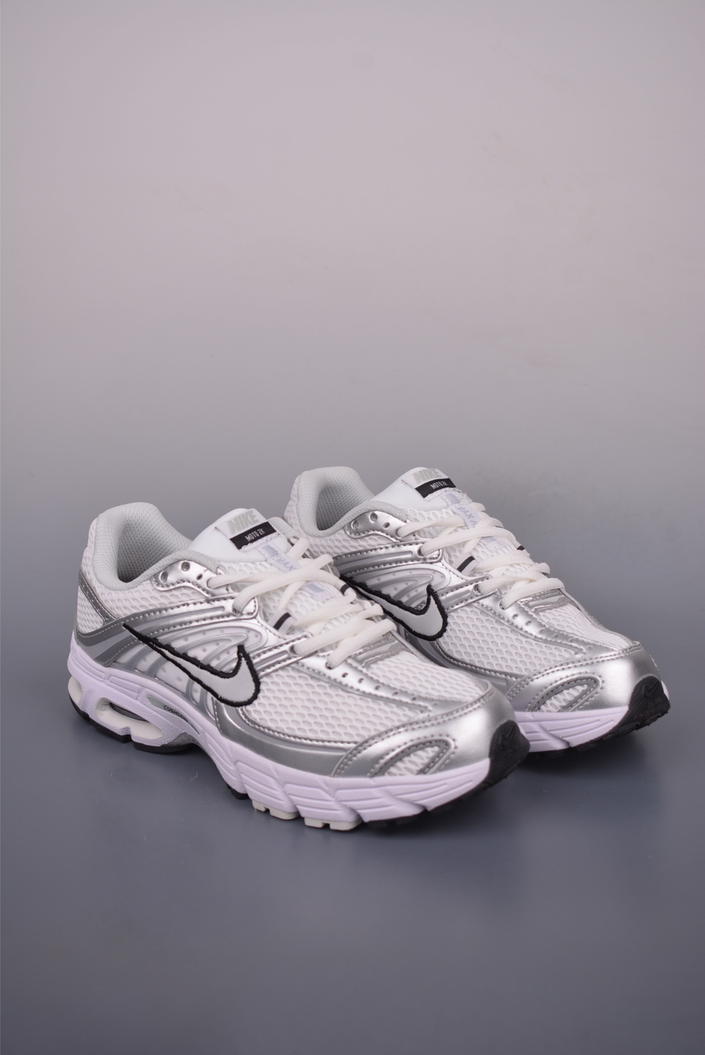 Nike Air Max Moto 2K Low-Top Running Shoes - White/Silver, HQ2056-007 2 i1751833587942 7879 0 0