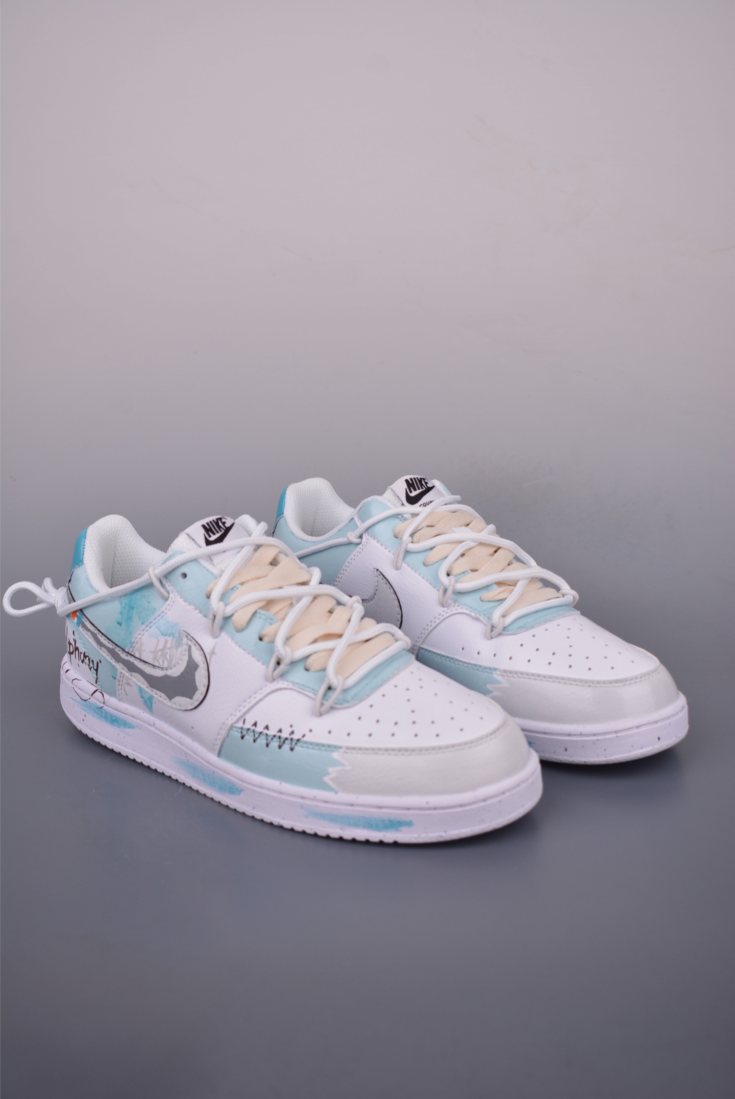 NK Court Borough DIY Leather Sneaker - Low Top, Breathable, Casual Shoe 1 i1751833682480 3526 0 0
