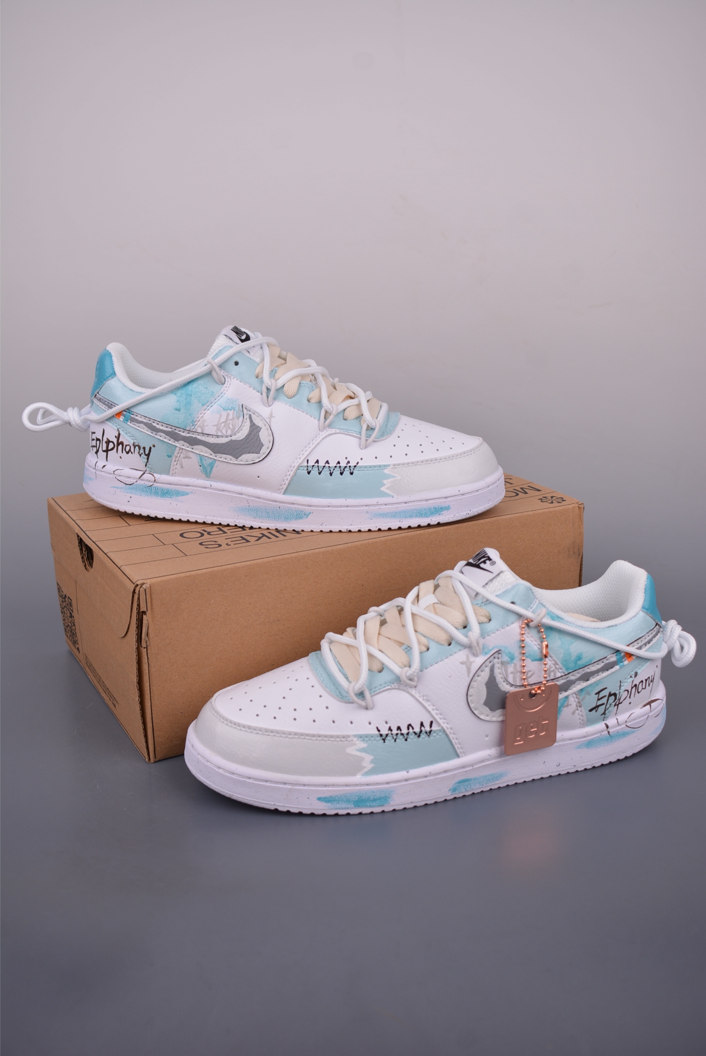 NK Court Borough DIY Leather Sneaker - Low Top, Breathable, Casual Shoe 5 i1751833682545 9267 0 4
