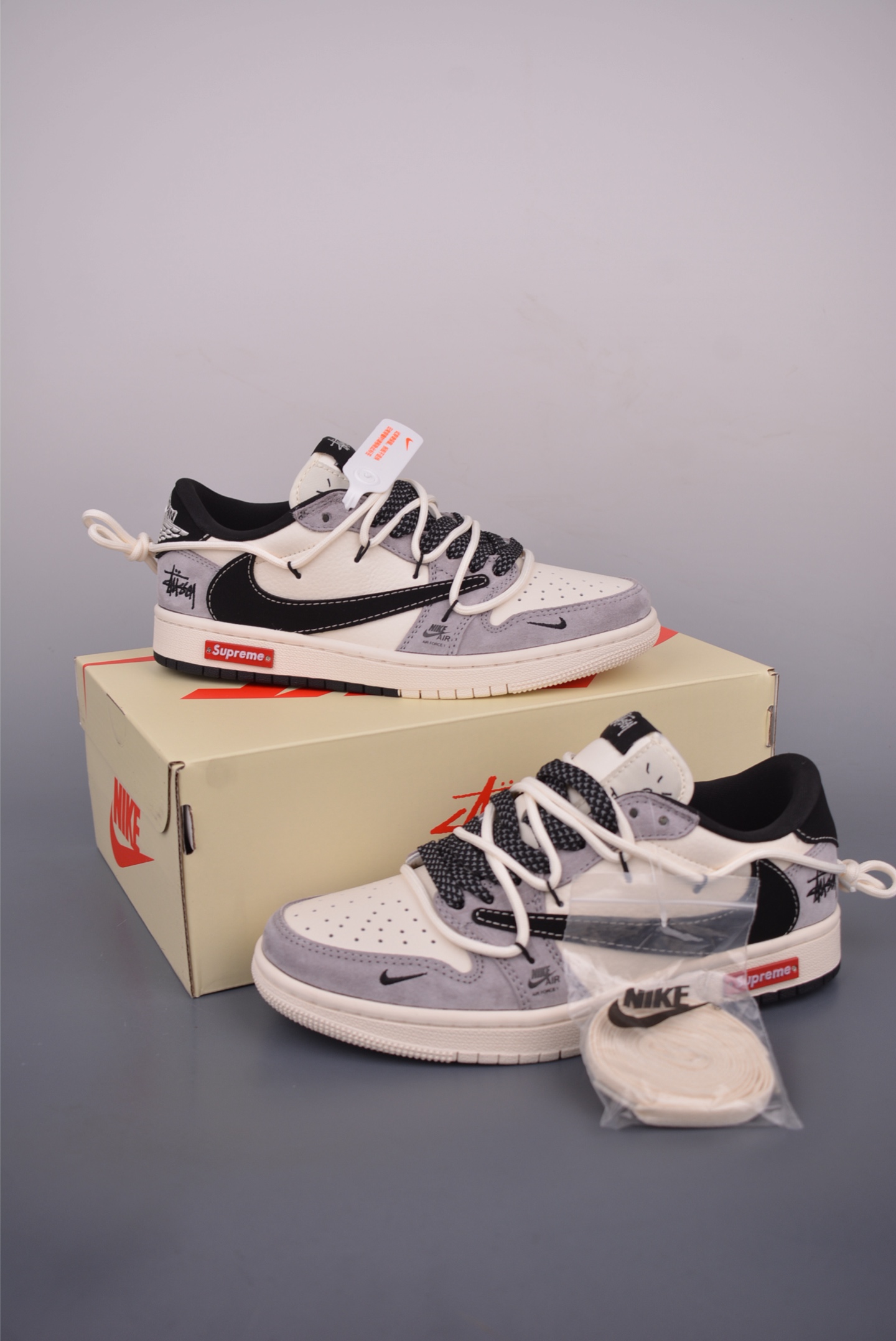 Nike Air Jordan 1 Low DIY Women's Shoes,Pure Original Quality,Cream White 5 i1751833855431 8584 0 3