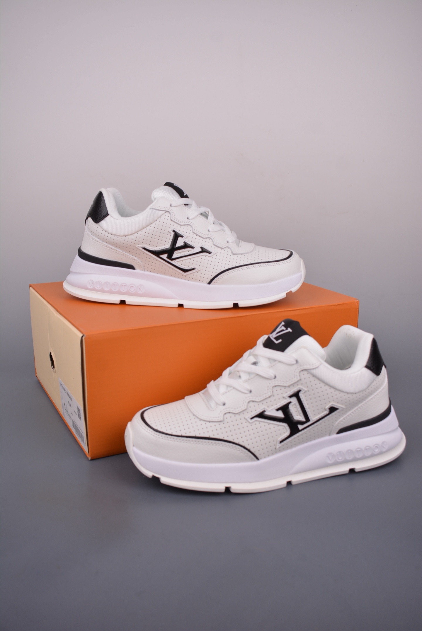Louis Vuitton Trainer Sneaker Low White/Green Leather Casual Shoes Size 41-45 6 i1751913203686 9095 0 4