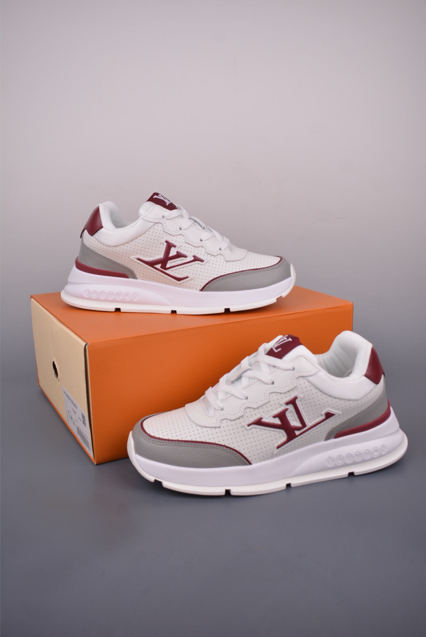 Louis Vuitton Trainer Sneaker Low White/Green Leather Casual Shoes Size 41-45 5 i1751913249420 7080 0 4