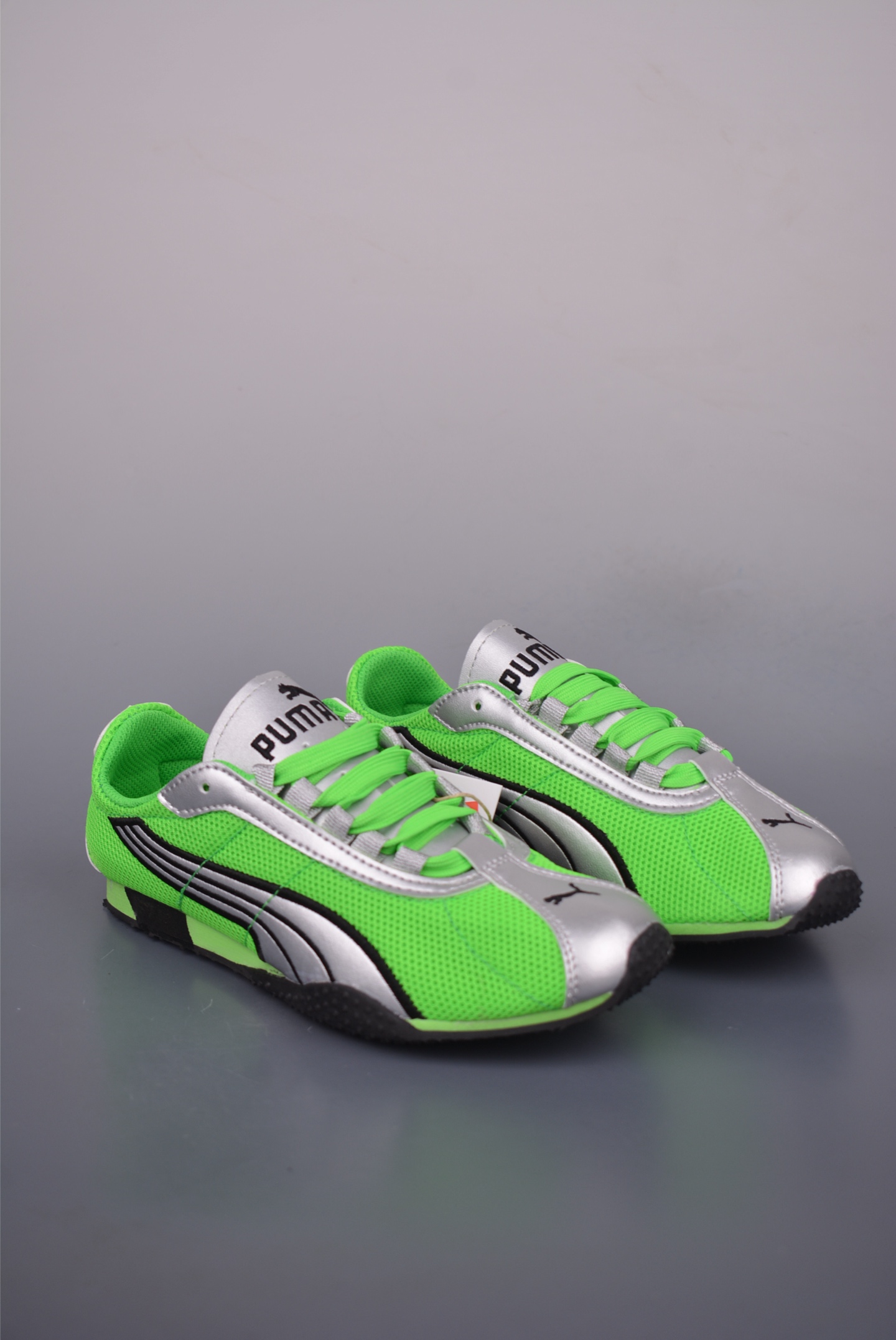 Puma H-Street Low-Top Green & Silver Sneakers Retro Style Breathable 2 i1751916460436 3924 0 0