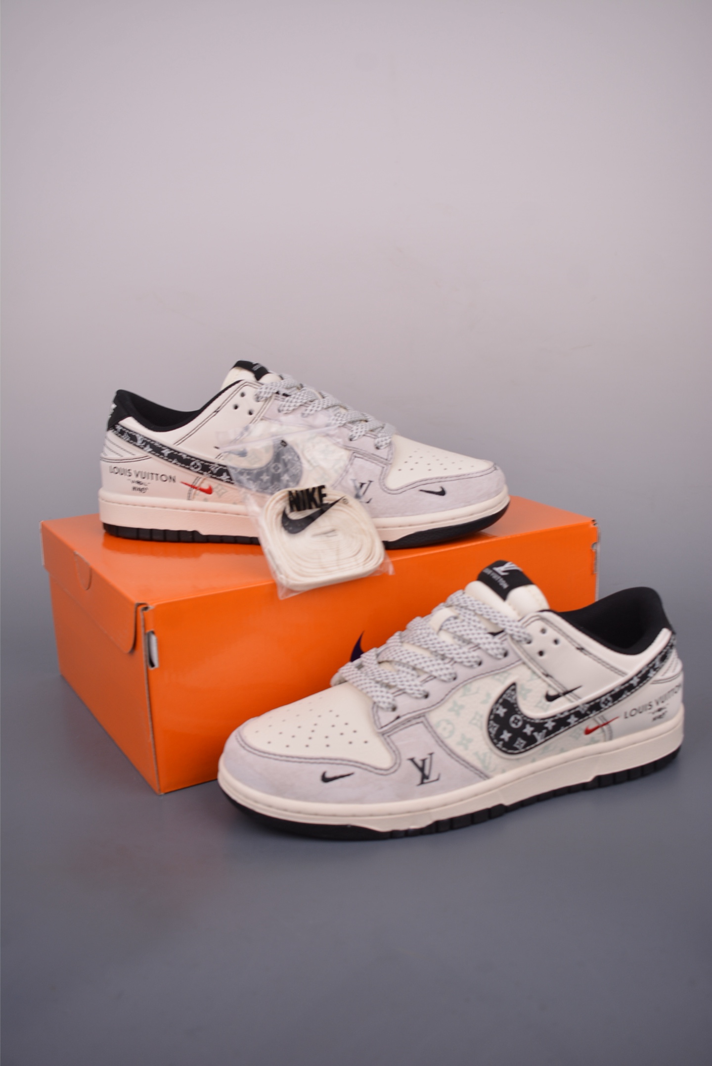Nike SB Dunk Low Louis Vuitton Cream/Black Sneakers Size 36-45 6 i1751916794221 7782 0 4