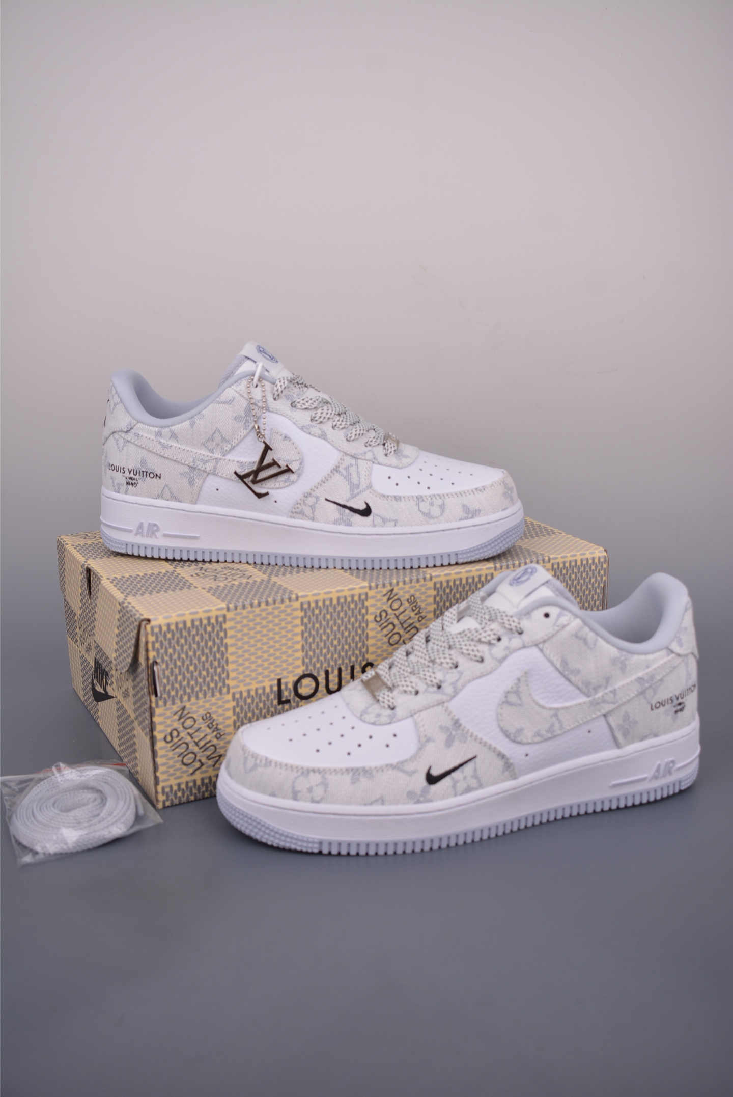 Nike Air Force 1 Low Louis Vuitton Sneakers White/Grey Unisex Size 36-45 6 i1752006627114 6205 0 4
